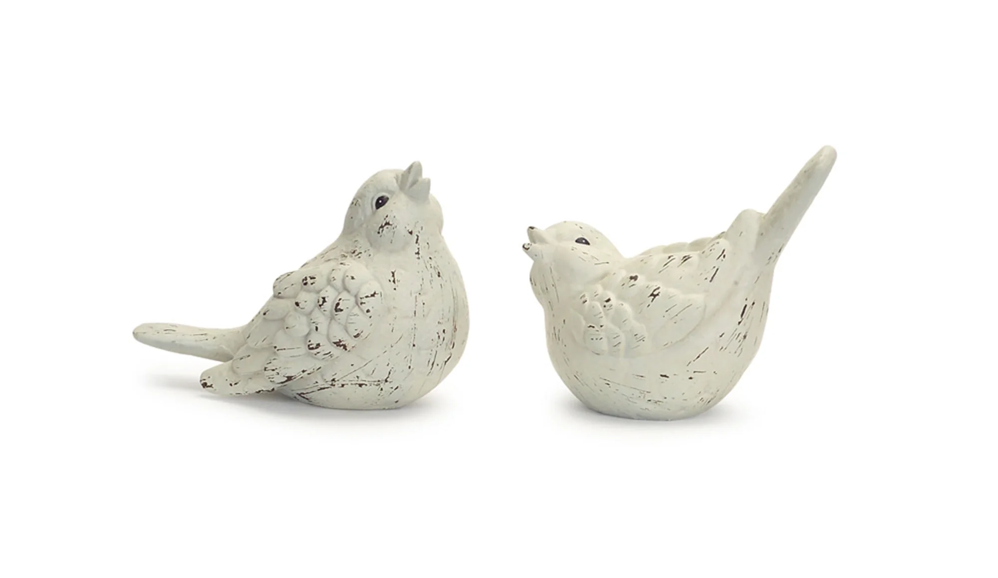 Ivory Terra Cotta Bird Figurine (Set of 4) - Image 2