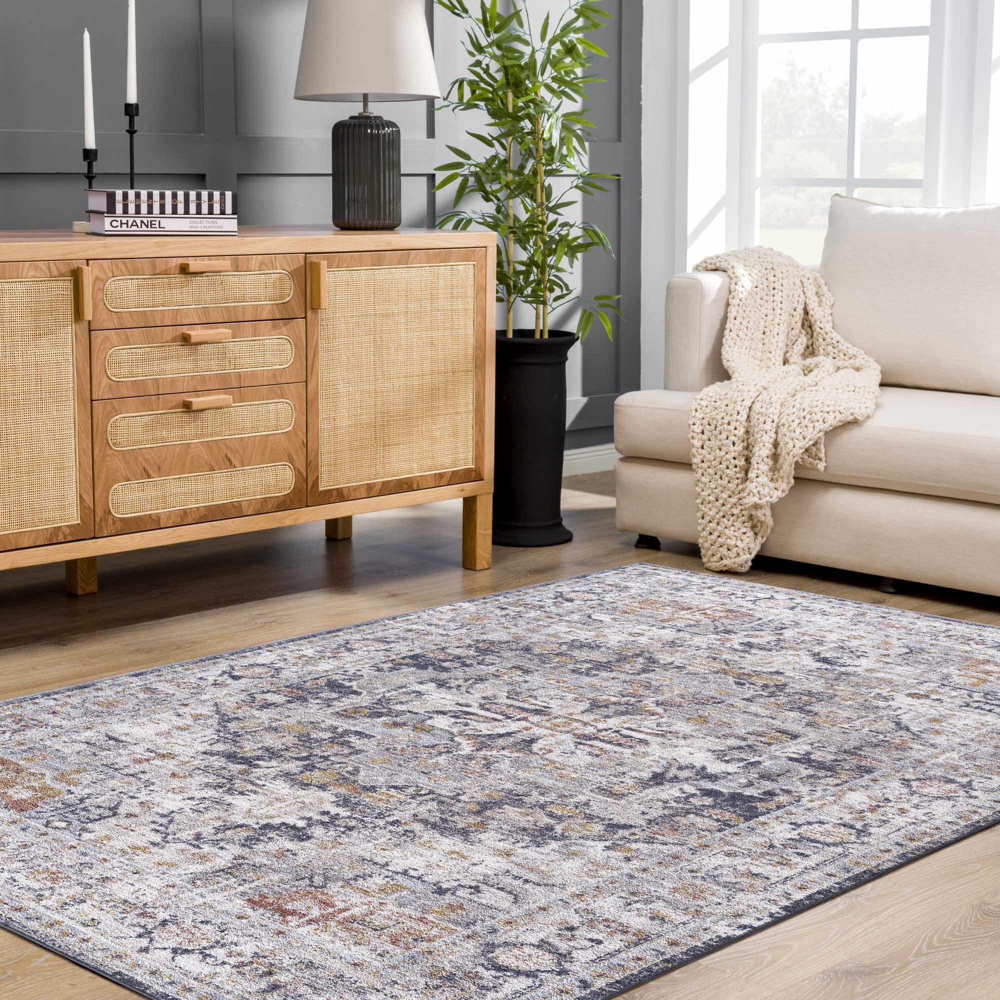 Ivria Navy & Rust Area Rug - Image 15