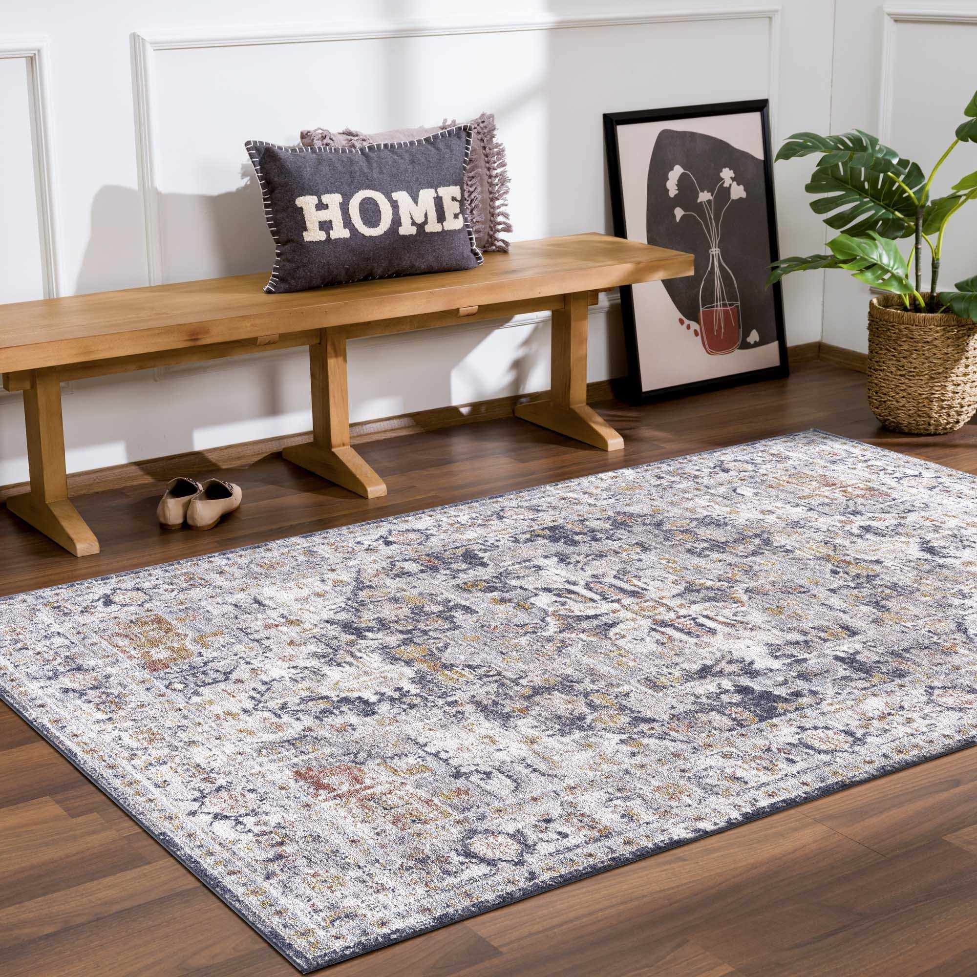 Ivria Navy & Rust Area Rug - Image 2