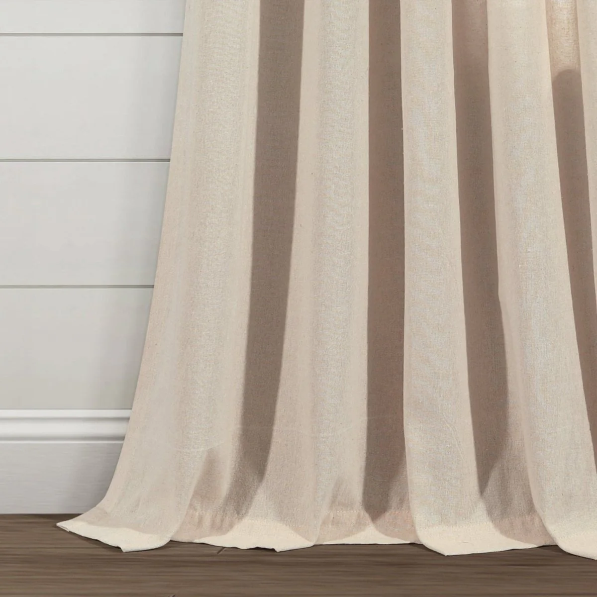 Ivy Tassel Faux Linen Window Curtain Panel Set - Image 5
