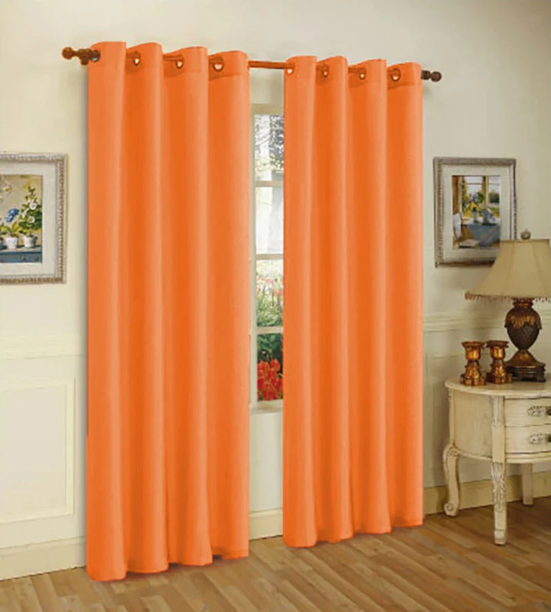 J&V Textiles 2 Panels Solid Grommet Faux Silk Window Curtain Drapes Treatment in 84" Length - Image 16
