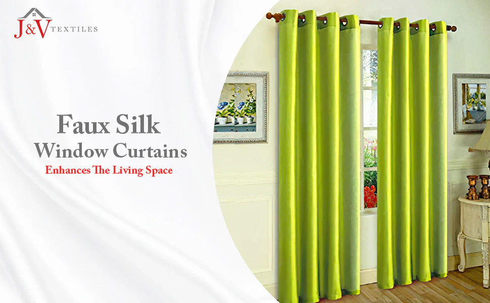 J&V Textiles 2 Panels Solid Grommet Faux Silk Window Curtain Drapes Treatment in 84" Length - Image 26