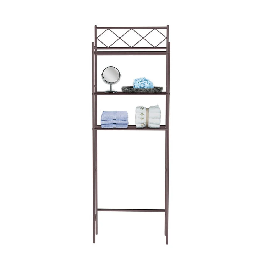 J&V Textiles 3-Shelf Metal Bathroom Organizer Over The Toilet - Image 11