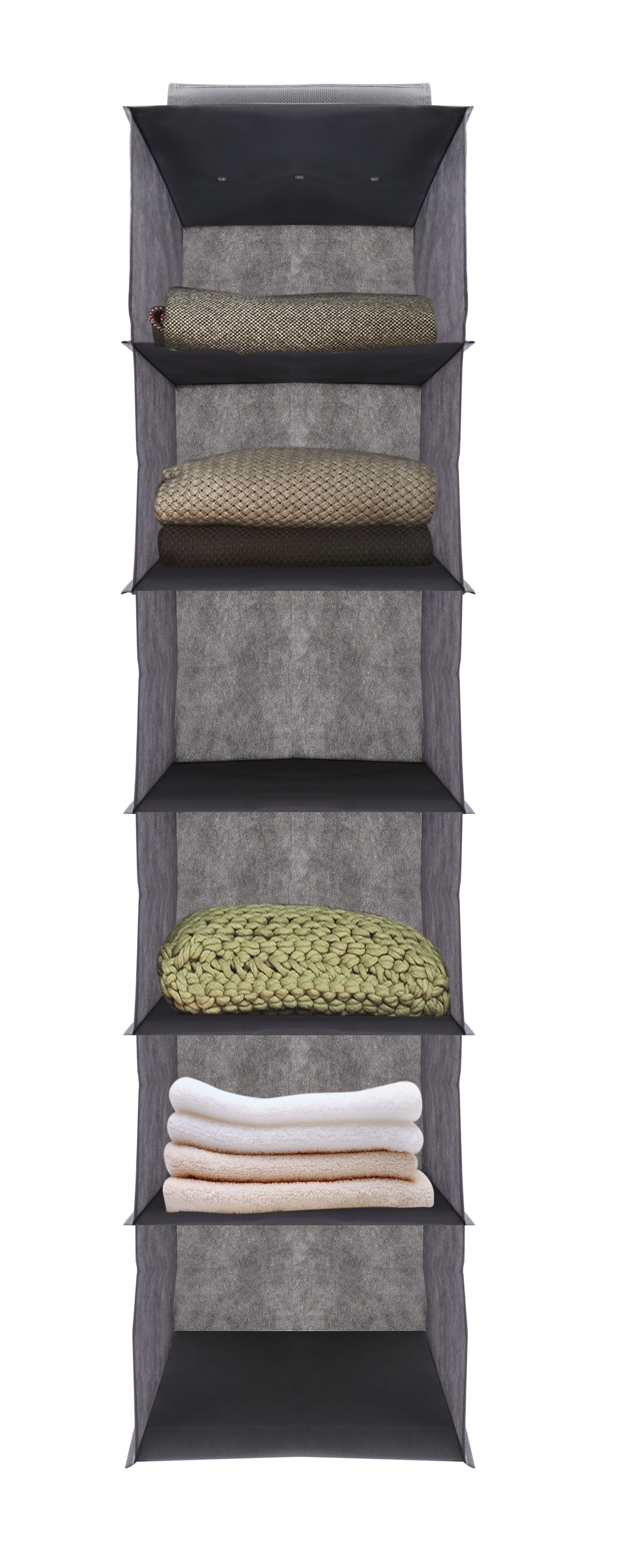 J&V Textiles Hanging Closet Organizer, 6-Shelf & 10-Shelf Options - Image 3