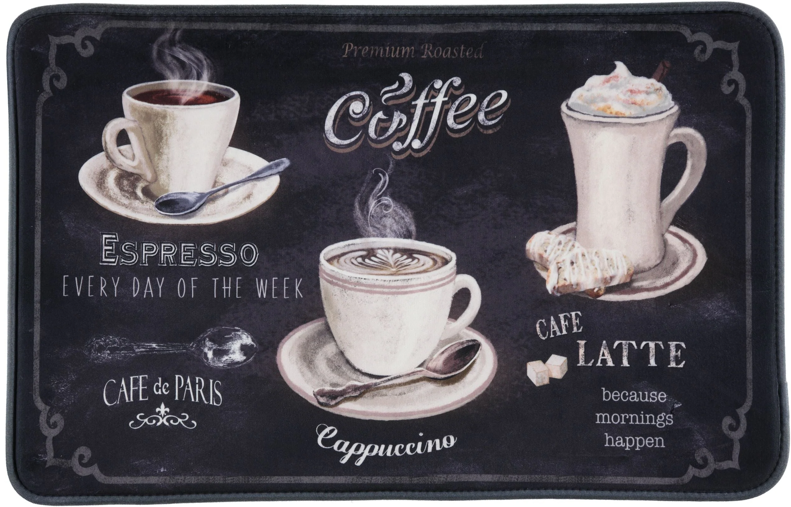 J&V Textiles Relax Series 20"x30" Antifatigue Kitchen Mat (Cappuccino Latte Mocha)