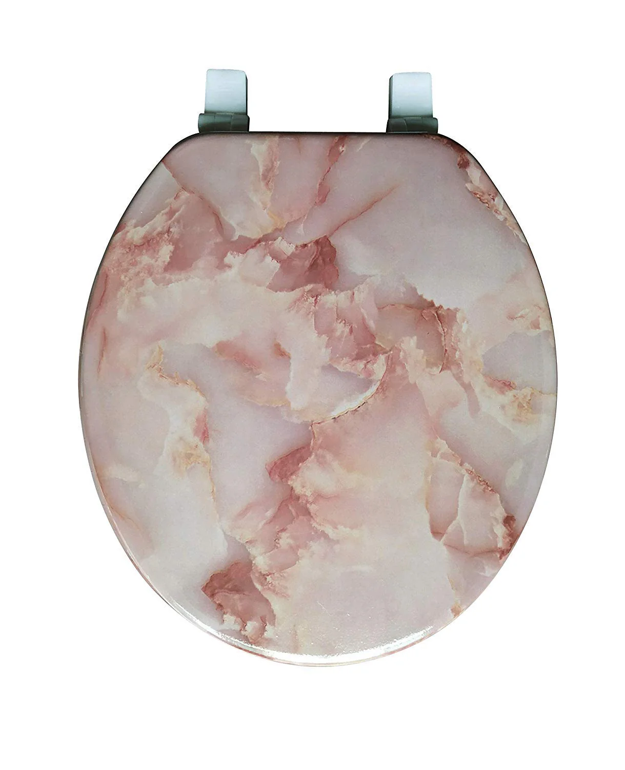 J&V Textiles Round Toilet Seat with Easy Clean & Change Hinge - Image 2