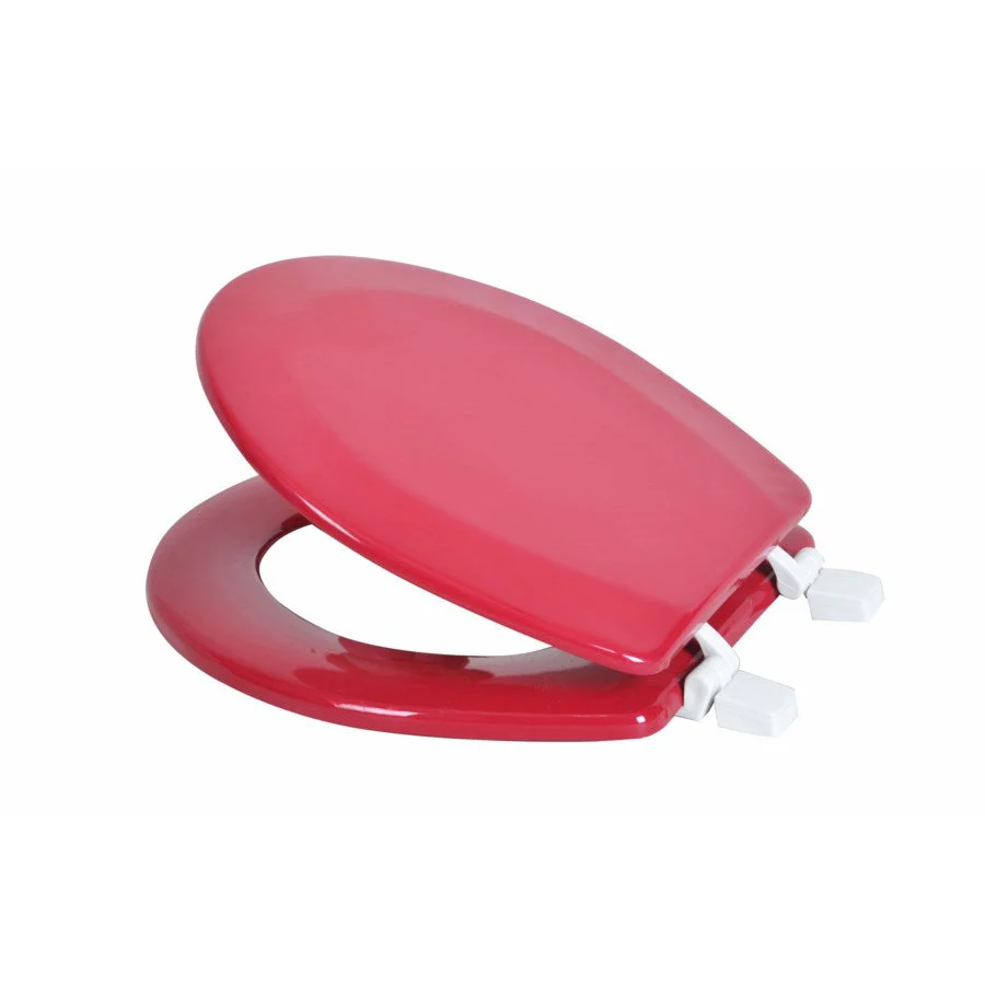 J&V Textiles Round Wooden Toilet Seat With Beveled Edge - Image 4
