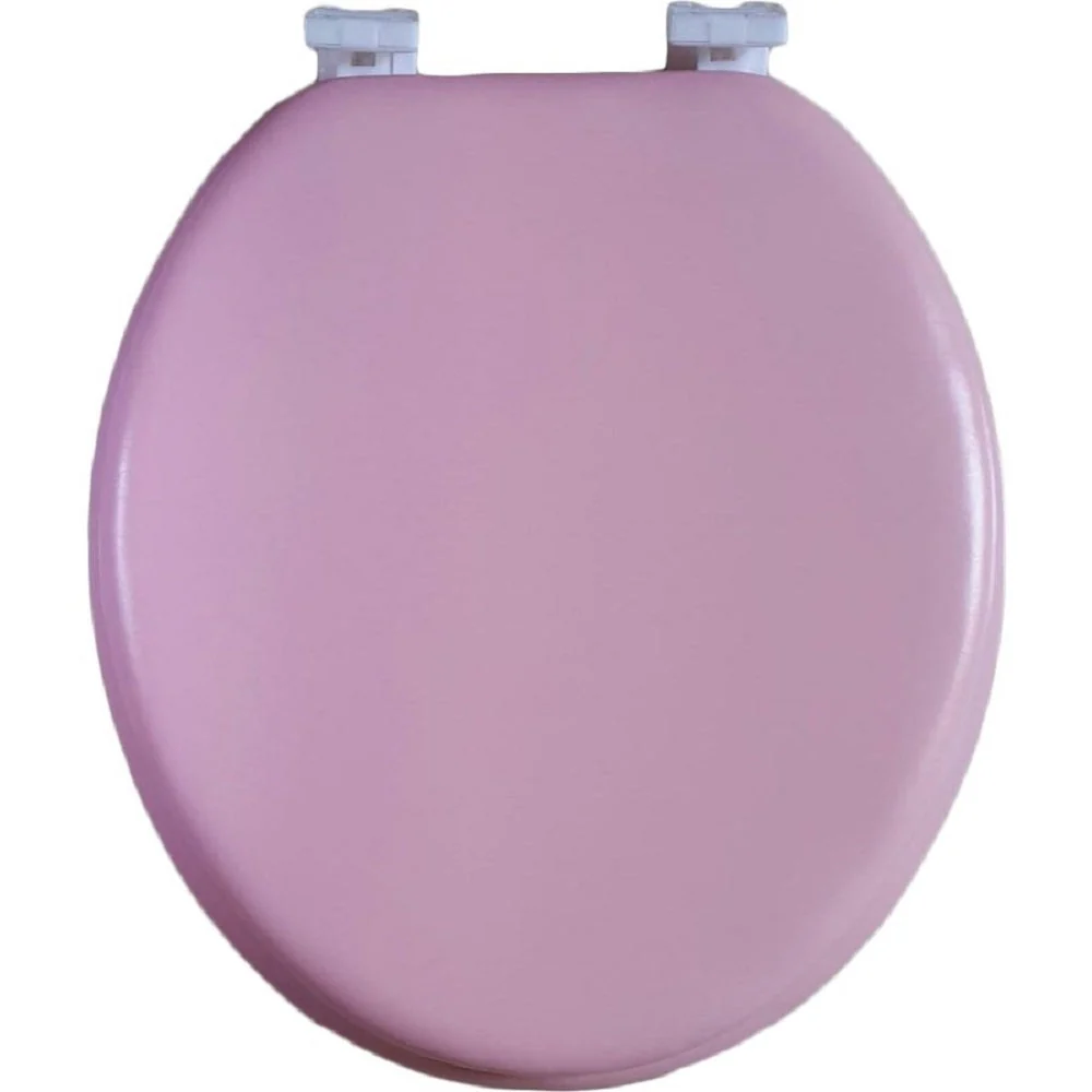 J&V Textiles Soft Round Toilet Seat With Easy Clean & Change Hinge, Padded - Image 4