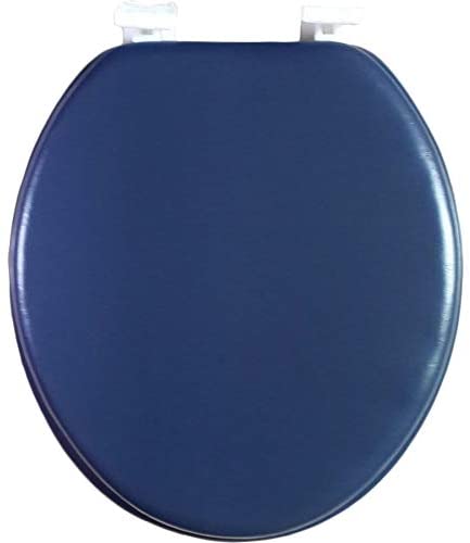 J&V Textiles Soft Round Toilet Seat With Easy Clean & Change Hinge, Padded - Image 7