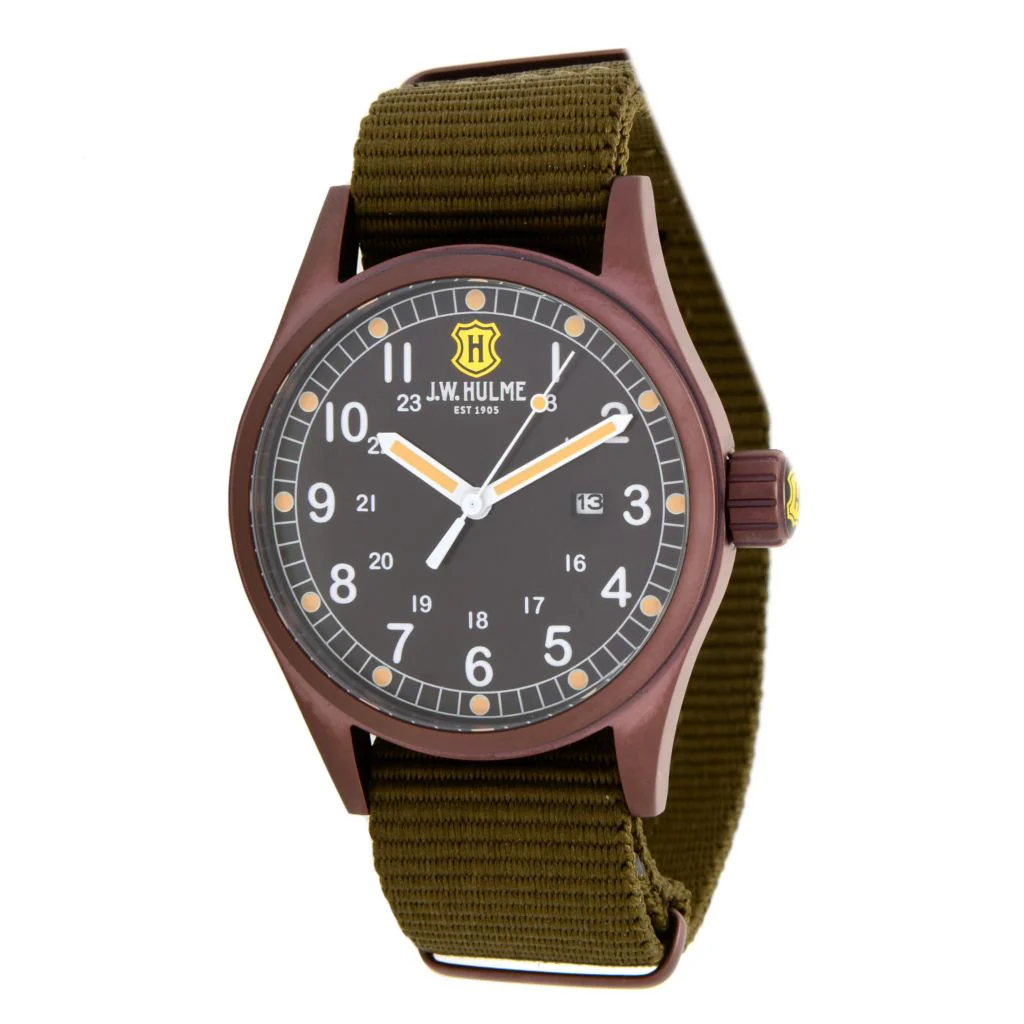 J.W. Hulme 42mm Quartz Date Nylon Strap Watch - Image 2