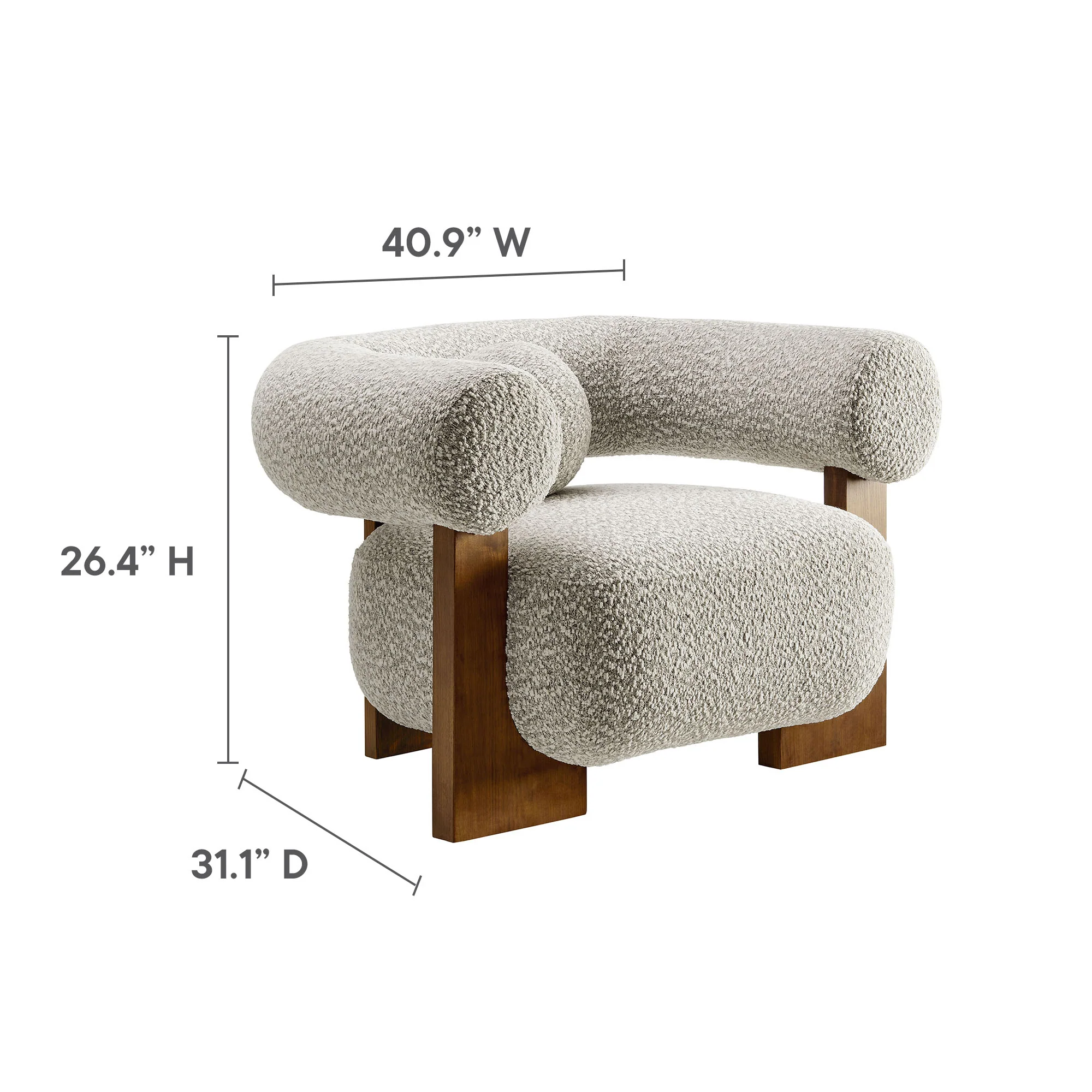 Jace Boucle Accent Chair by Modway - Image 13