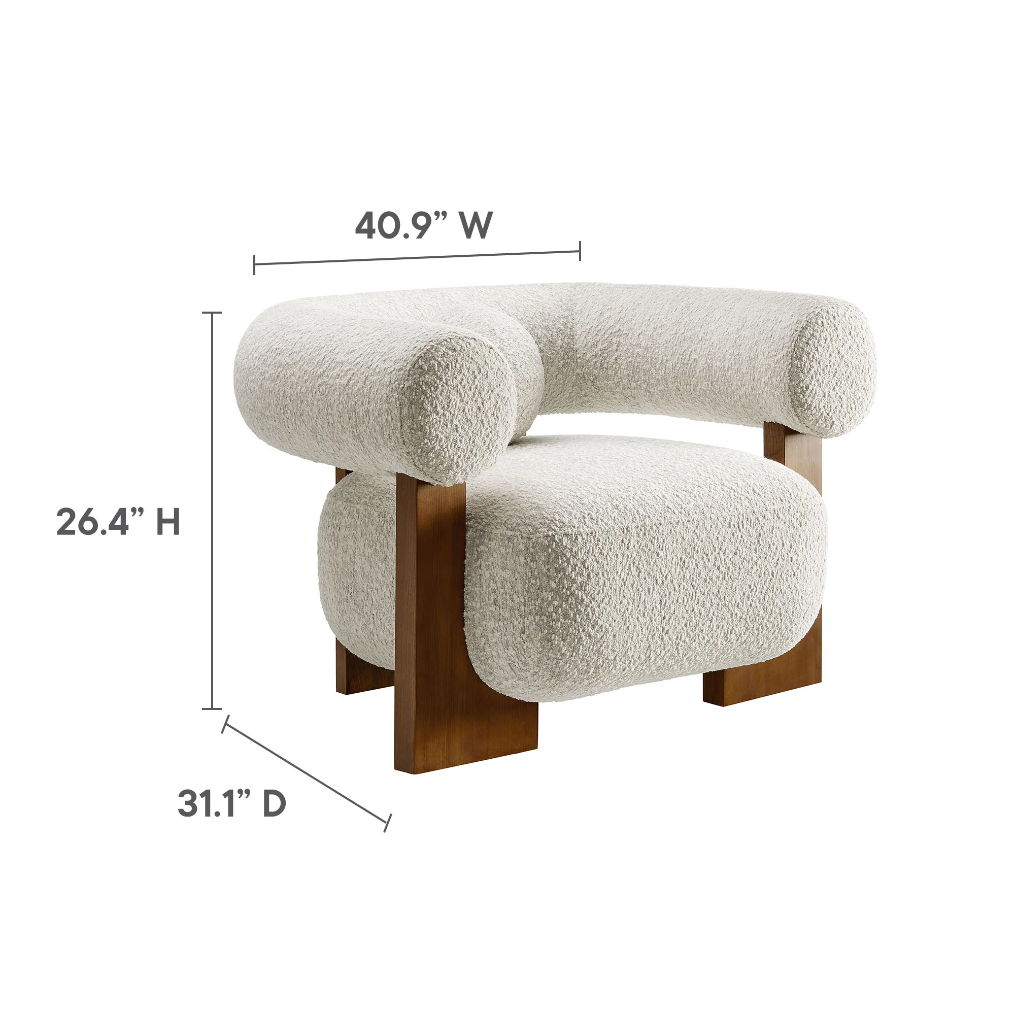 Jace Boucle Accent Chair by Modway - Image 2