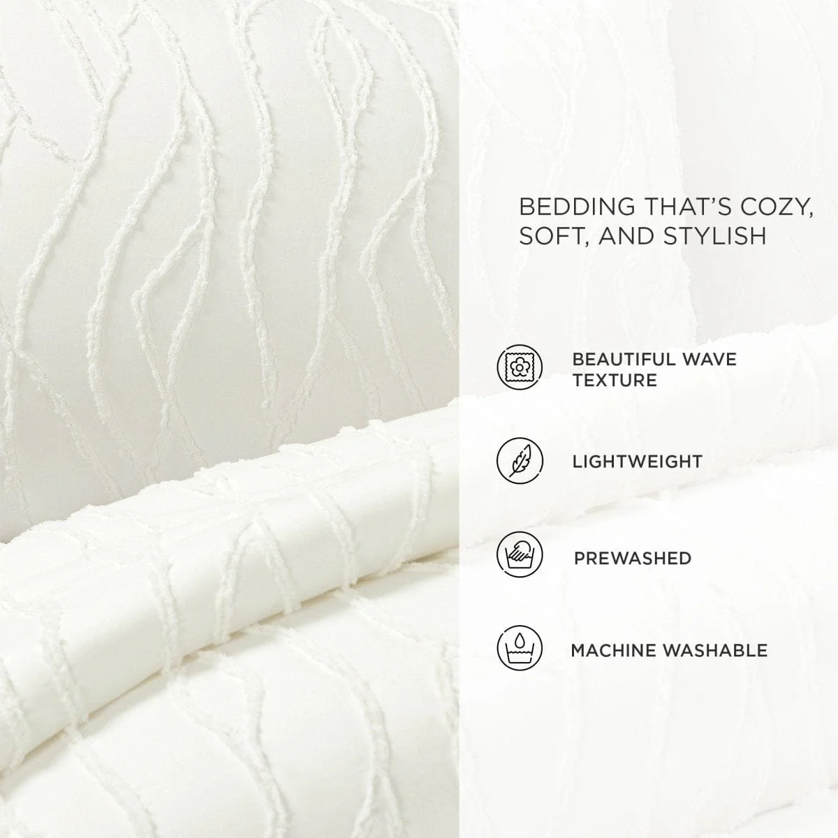 Jacquard Wave 3 Piece Comforter Set - Image 6