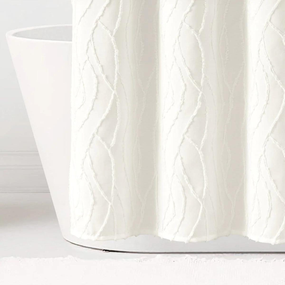 Jacquard Wave Shower Curtain - Image 4
