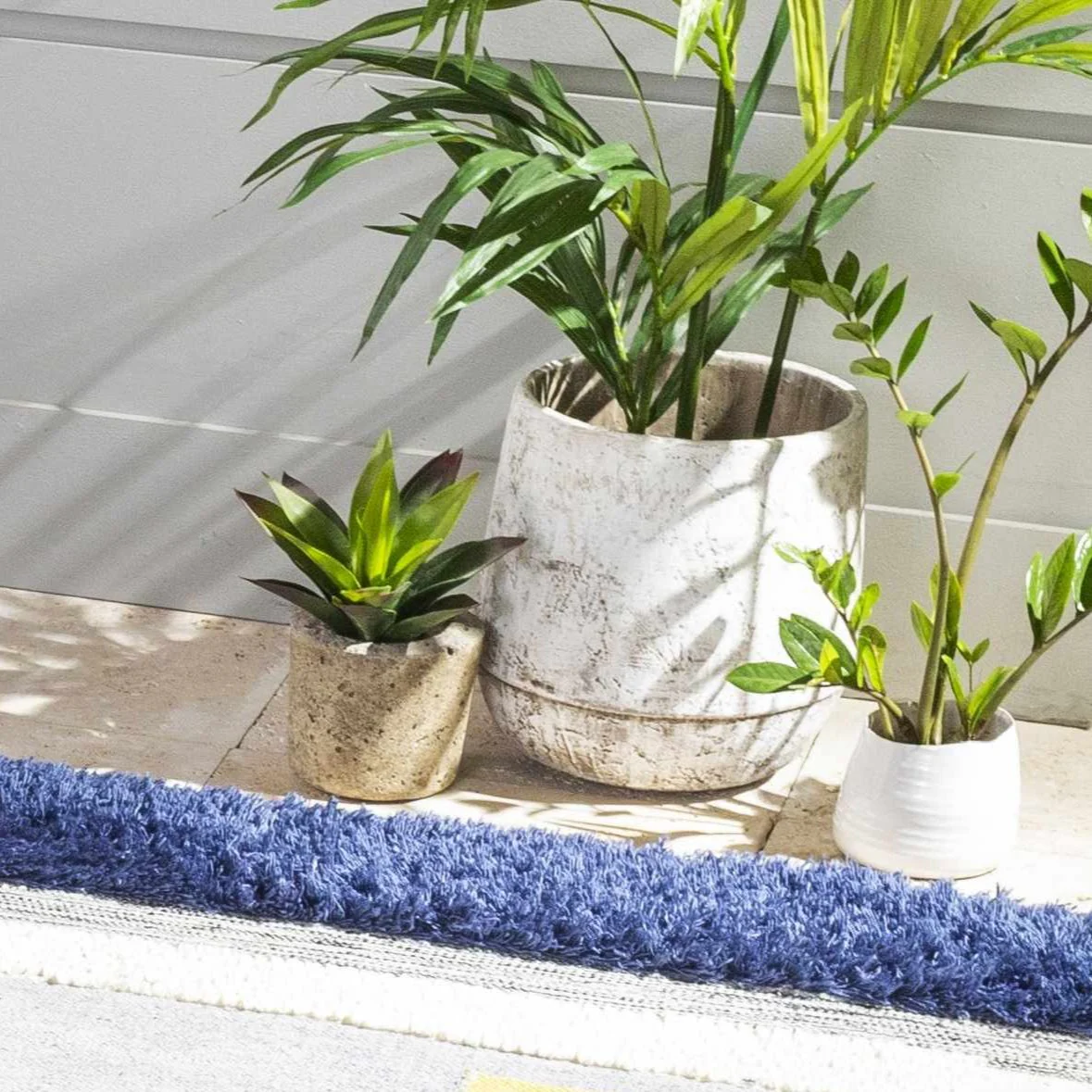 Janamuato White Geometric Cement Planter - Image 12