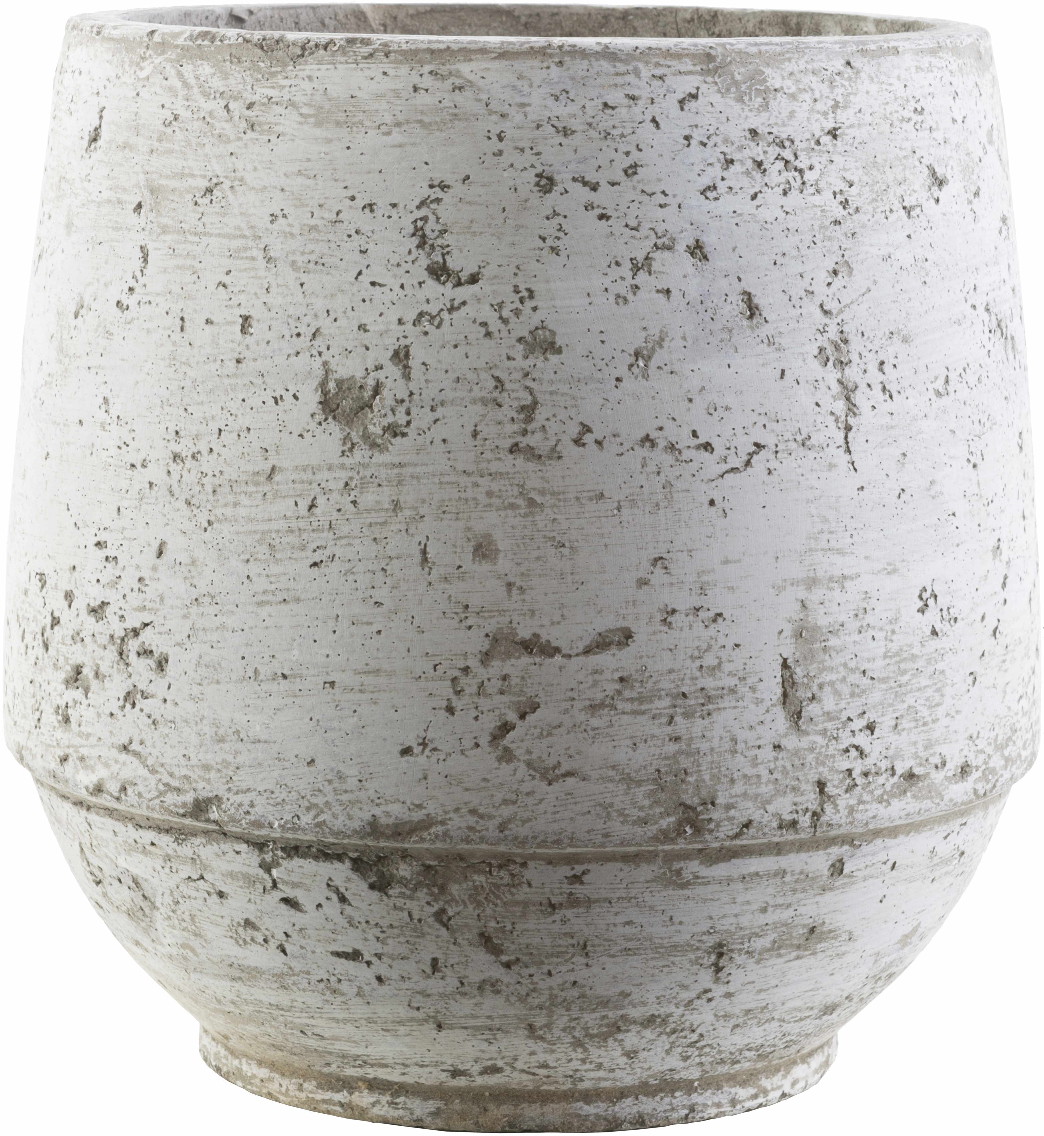 Janamuato White Geometric Cement Planter - Image 9