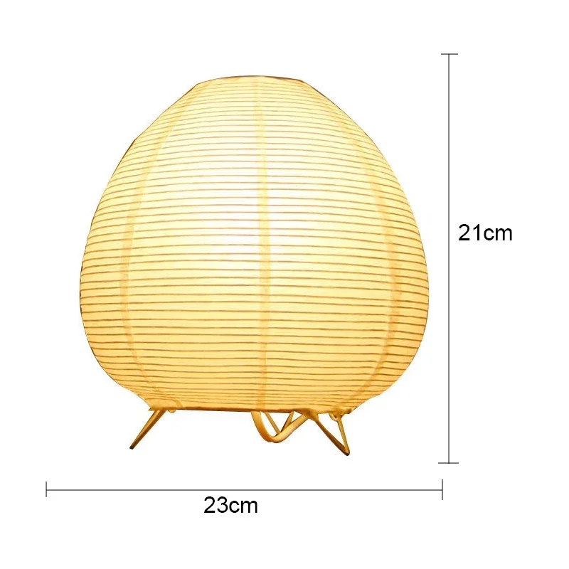 Japanese LED Lantern Table Lamp Rice Paper Bedside Light Living Room Bedroom Decor - Image 7