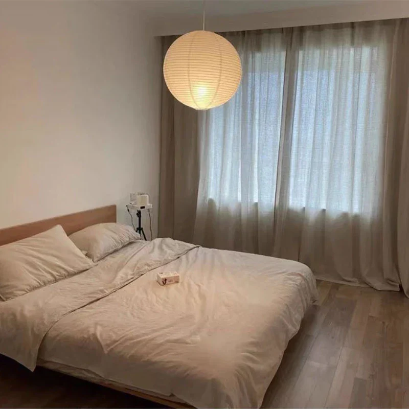 Japanese Noguchi Paper Lantern Pendant Light Sphere Ceiling Lamp for Home Décor - Image 2