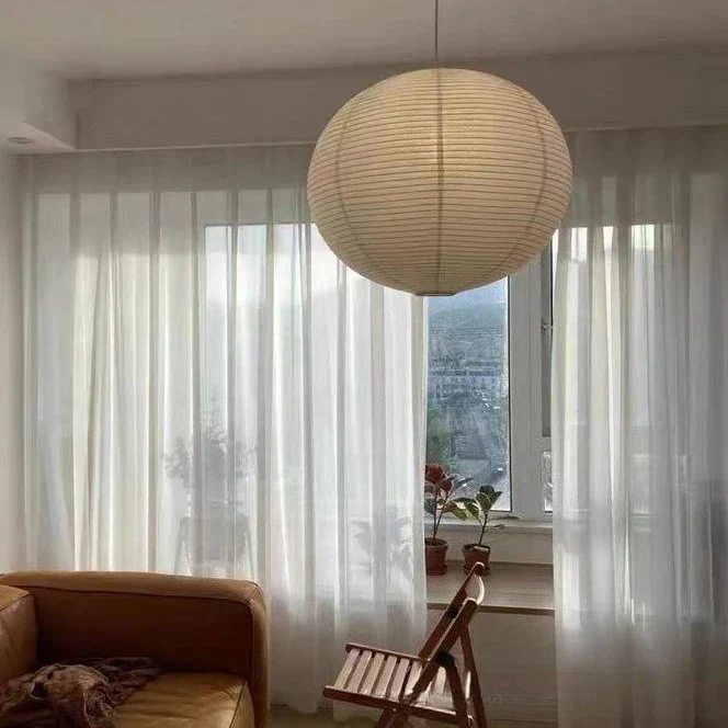 Japanese Noguchi Paper Lantern Pendant Light Sphere Ceiling Lamp for Home Décor - Image 5