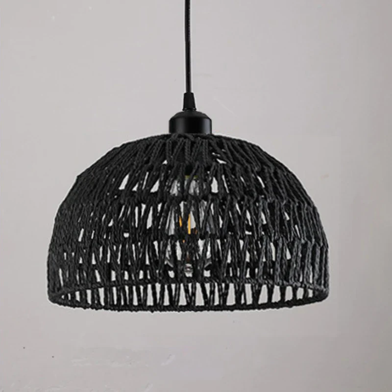 Japanese Style Rattan Pendant Lamp – Woven Hemp Rope Ceiling Light for Dining Room - Image 7