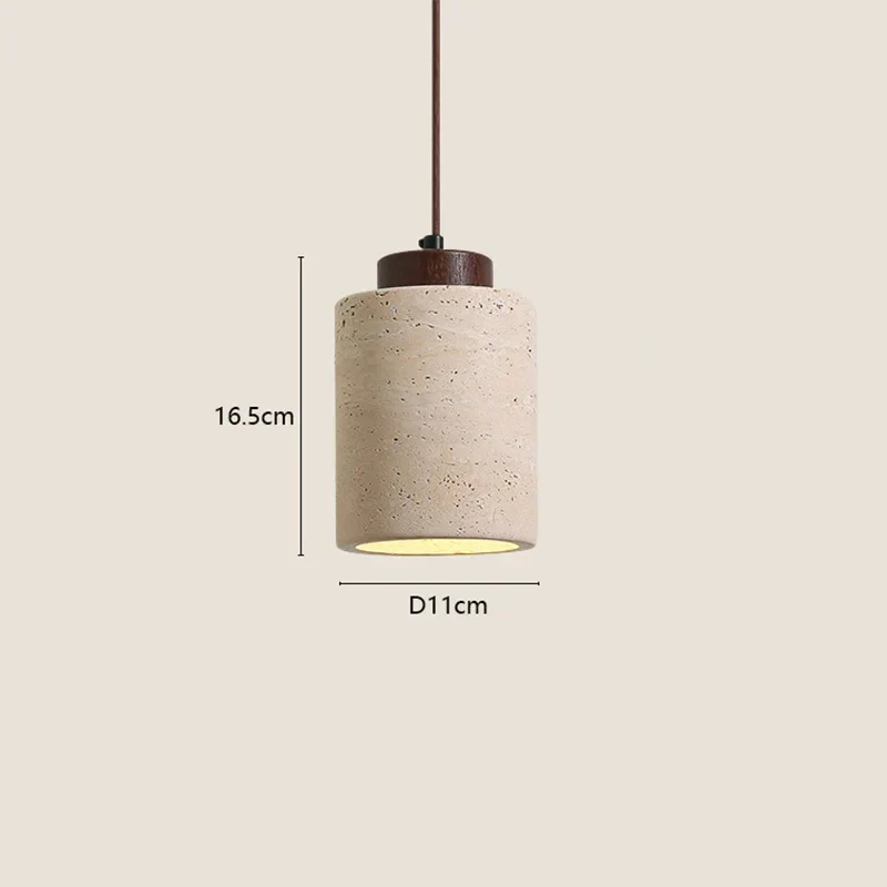 Japanese Wabi Sabi Stone Pendant Light – Modern Bedside Hanging Lamp for Bedroom - Image 11