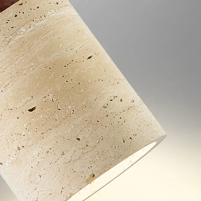 Japanese Wabi Sabi Stone Pendant Light – Modern Bedside Hanging Lamp for Bedroom - Image 4