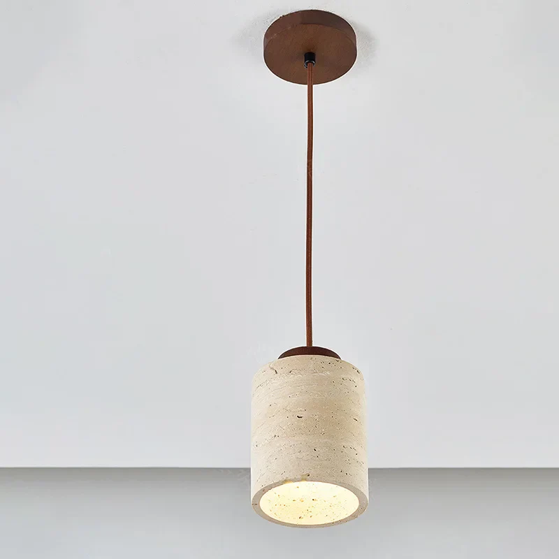 Japanese Wabi Sabi Stone Pendant Light – Modern Bedside Hanging Lamp for Bedroom - Image 5