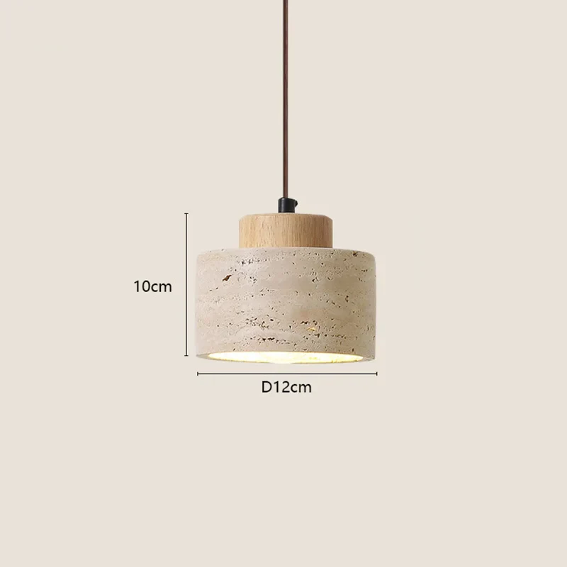 Japanese Wabi Sabi Stone Pendant Light – Modern Bedside Hanging Lamp for Bedroom - Image 8