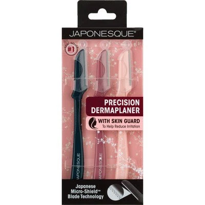 Japonesque Precision Dermaplaner Facial Brush Razors 3ct - Image 2