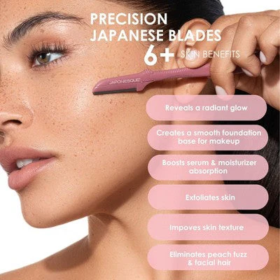 Japonesque Precision Dermaplaner Facial Brush Razors 3ct - Image 3