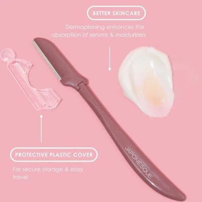 Japonesque Precision Dermaplaner Facial Brush Razors 3ct - Image 6