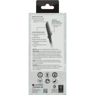 Japonesque Precision Dermaplaner Facial Brush Razors 3ct - Image 7