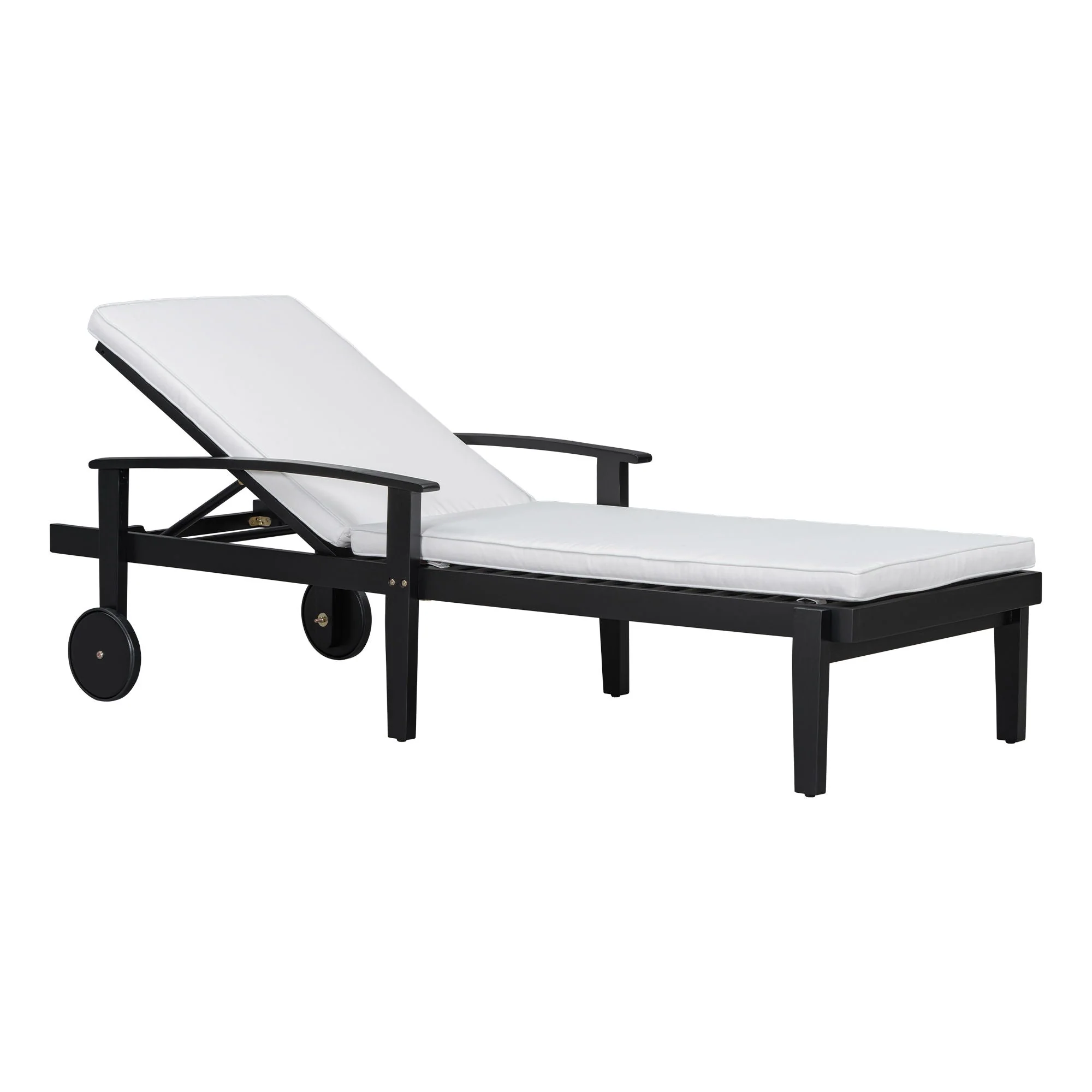 Jason - Chaise Lounge Adjustable Acacia Wood Outdoor Furniture - Image 2