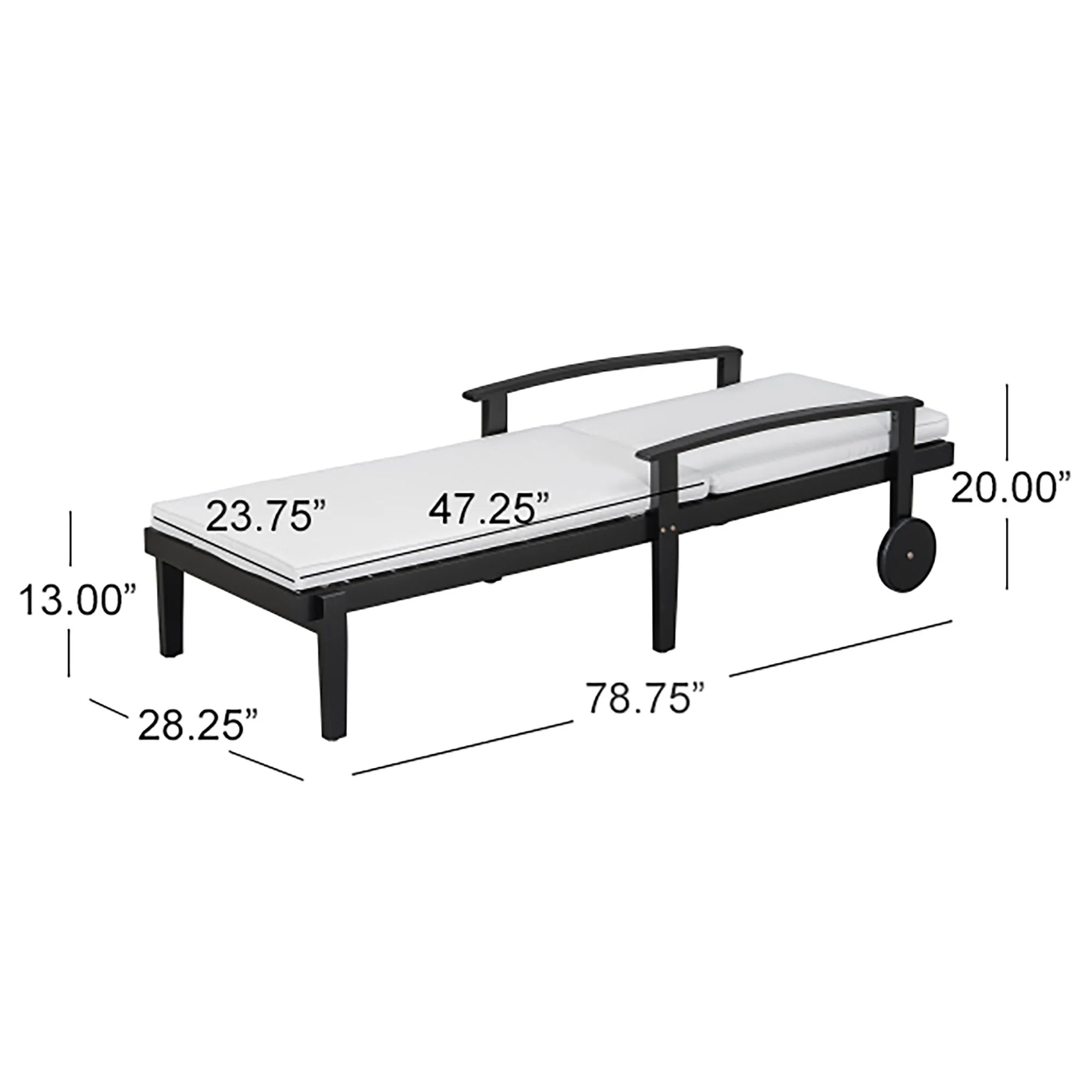 Jason - Chaise Lounge Adjustable Acacia Wood Outdoor Furniture - Image 4