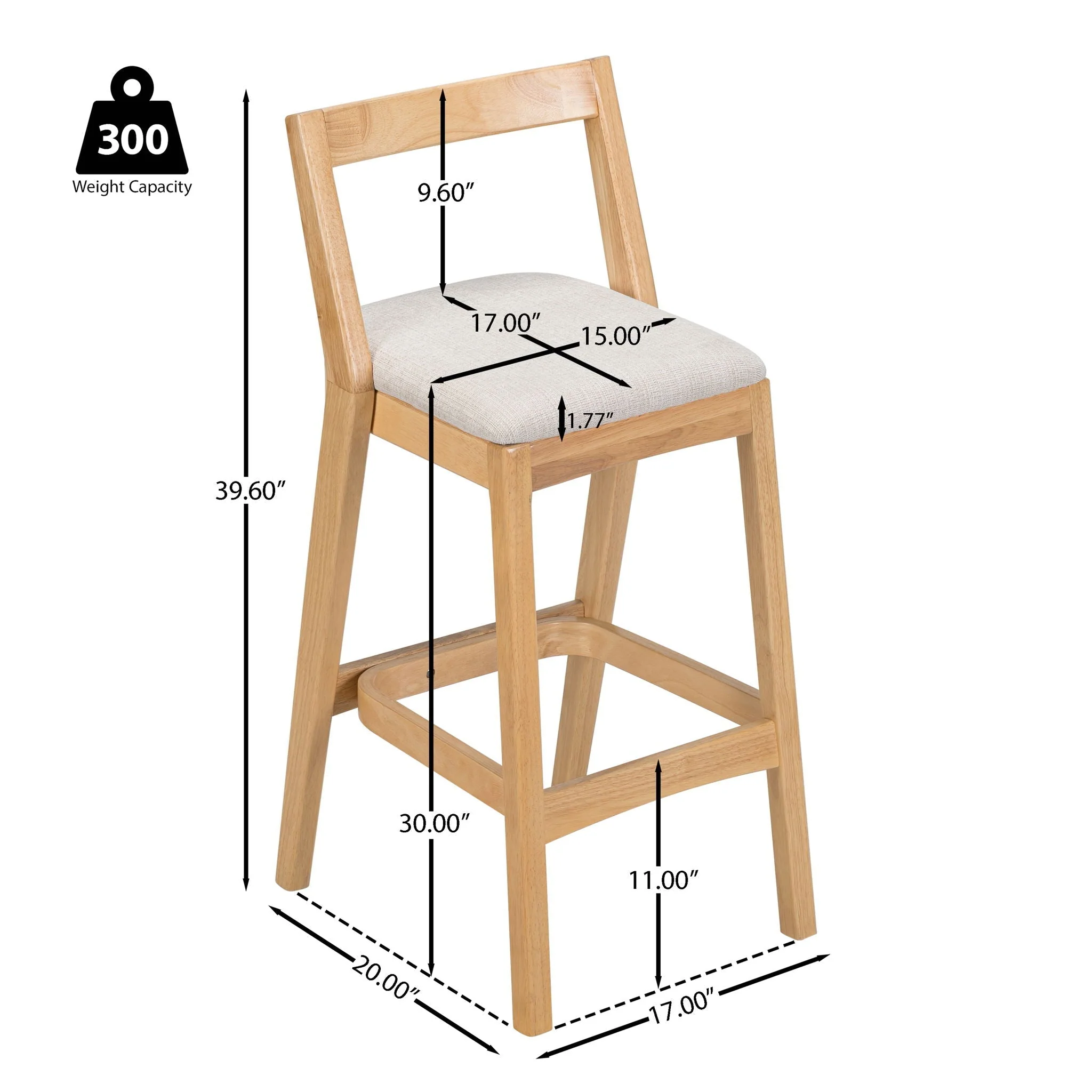 Jasper Indoor Barstool (Set of 2) - Image 5
