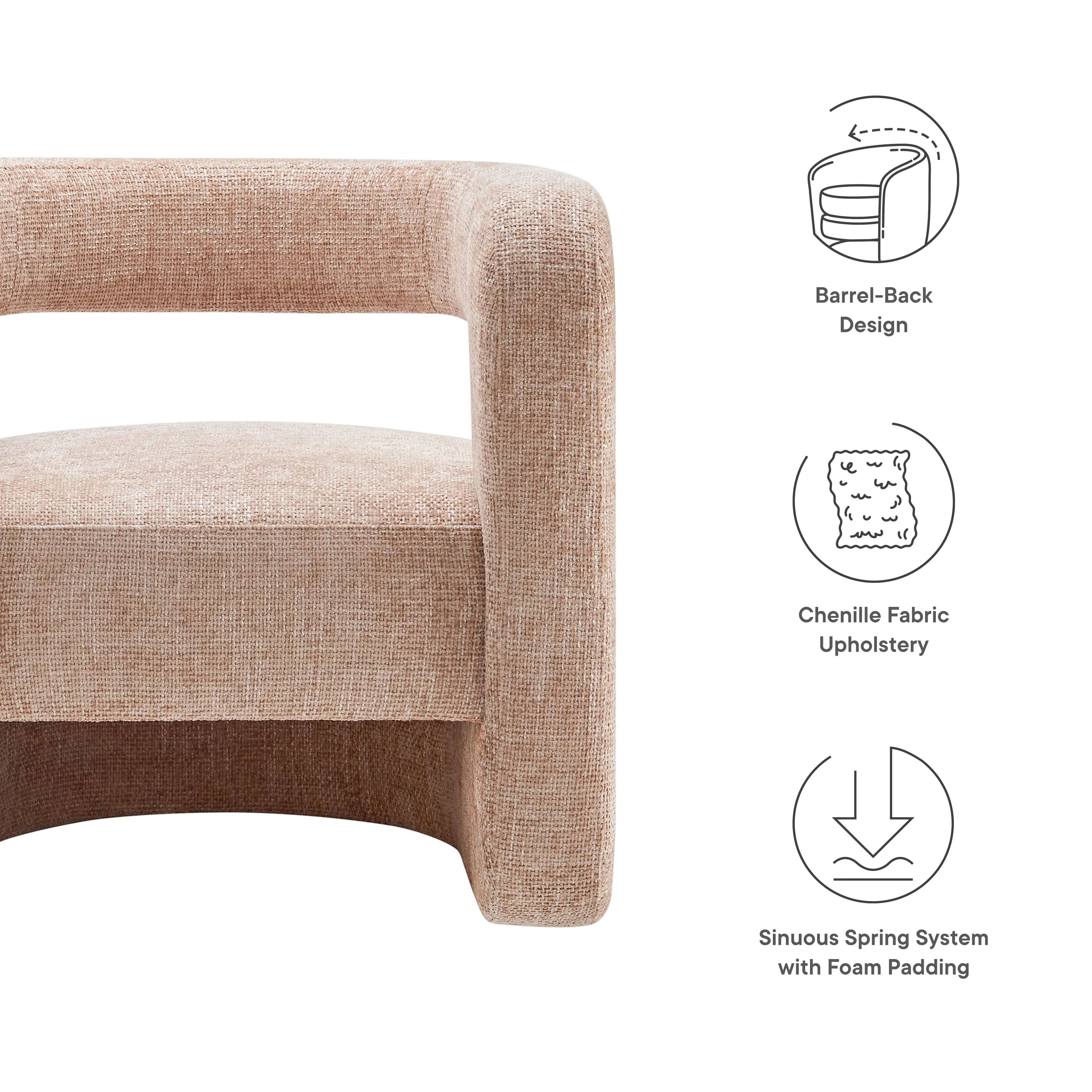 Jaylin Upholstered Chenille Accent Chair by Modway - Image 16