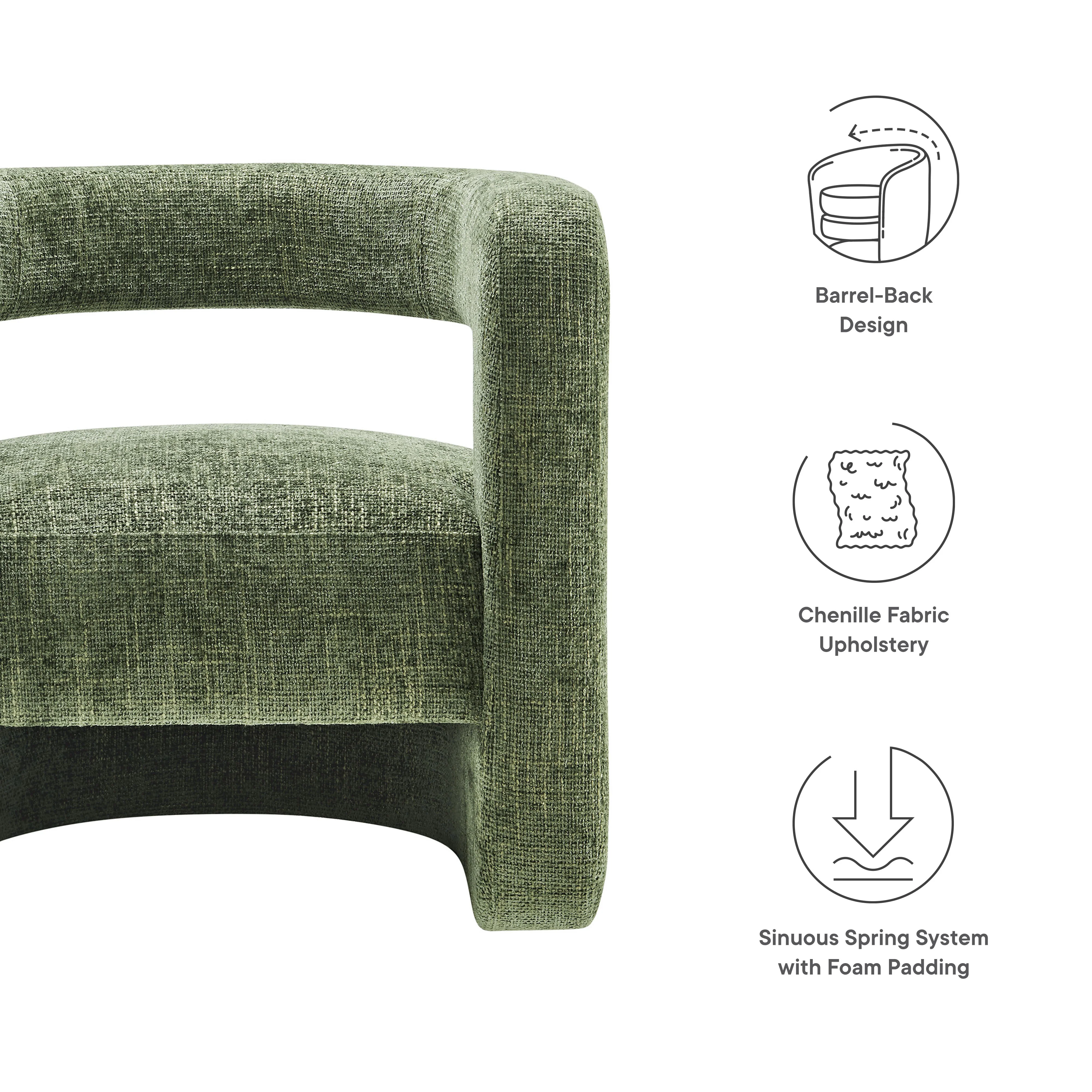 Jaylin Upholstered Chenille Accent Chair by Modway - Image 17