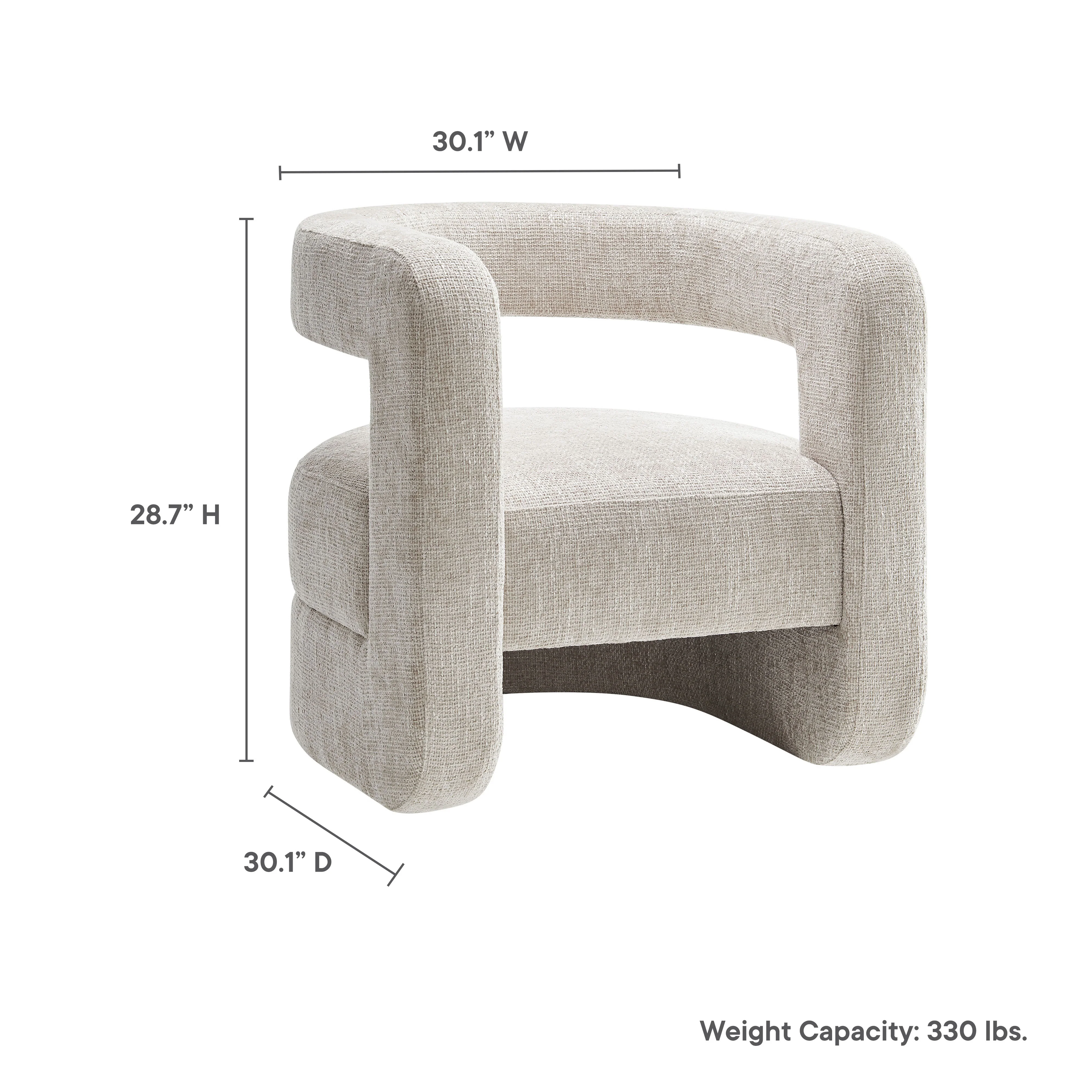 Jaylin Upholstered Chenille Accent Chair by Modway - Image 2