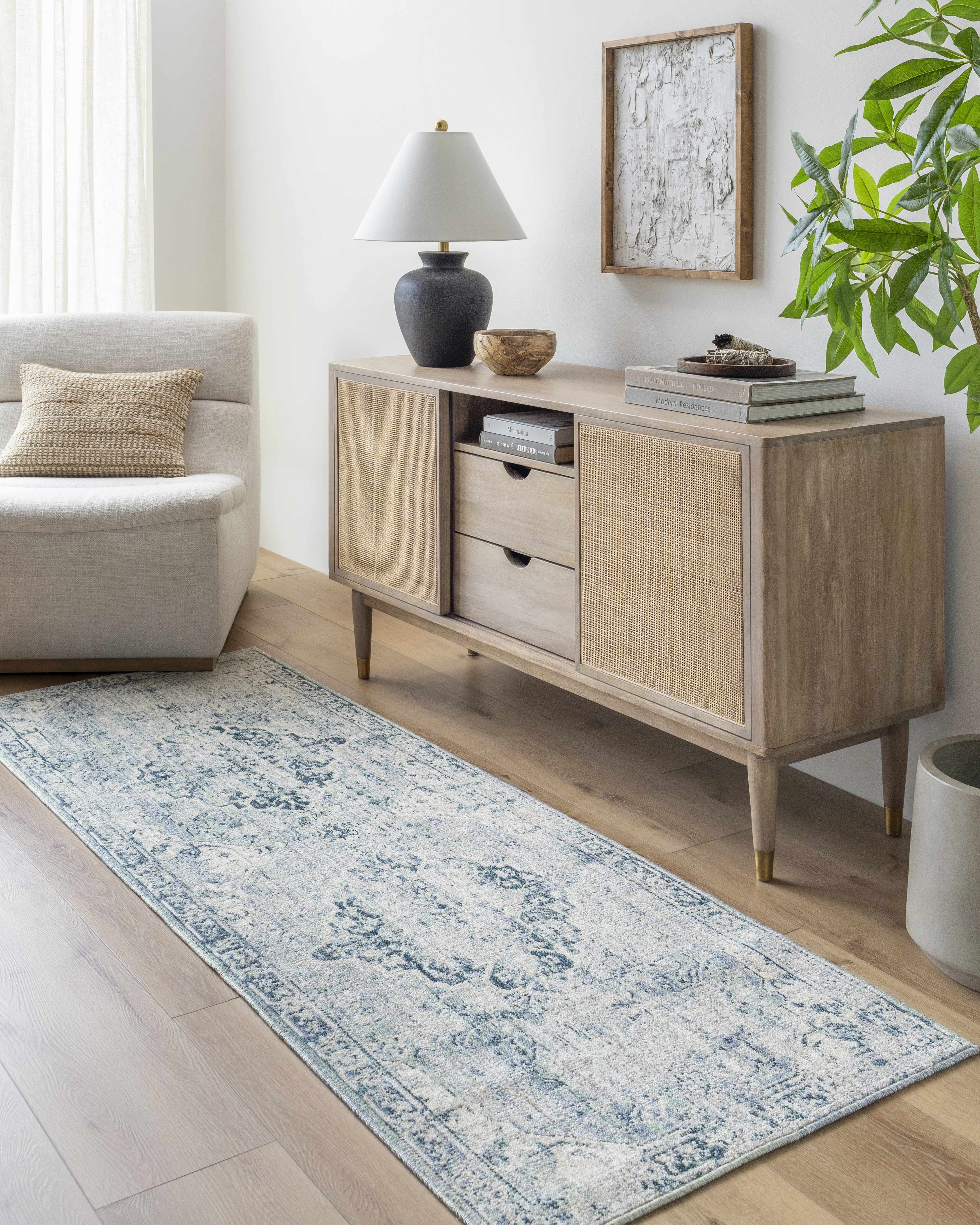Jemma Blue Medallion Area Rug - Clearance - Image 8