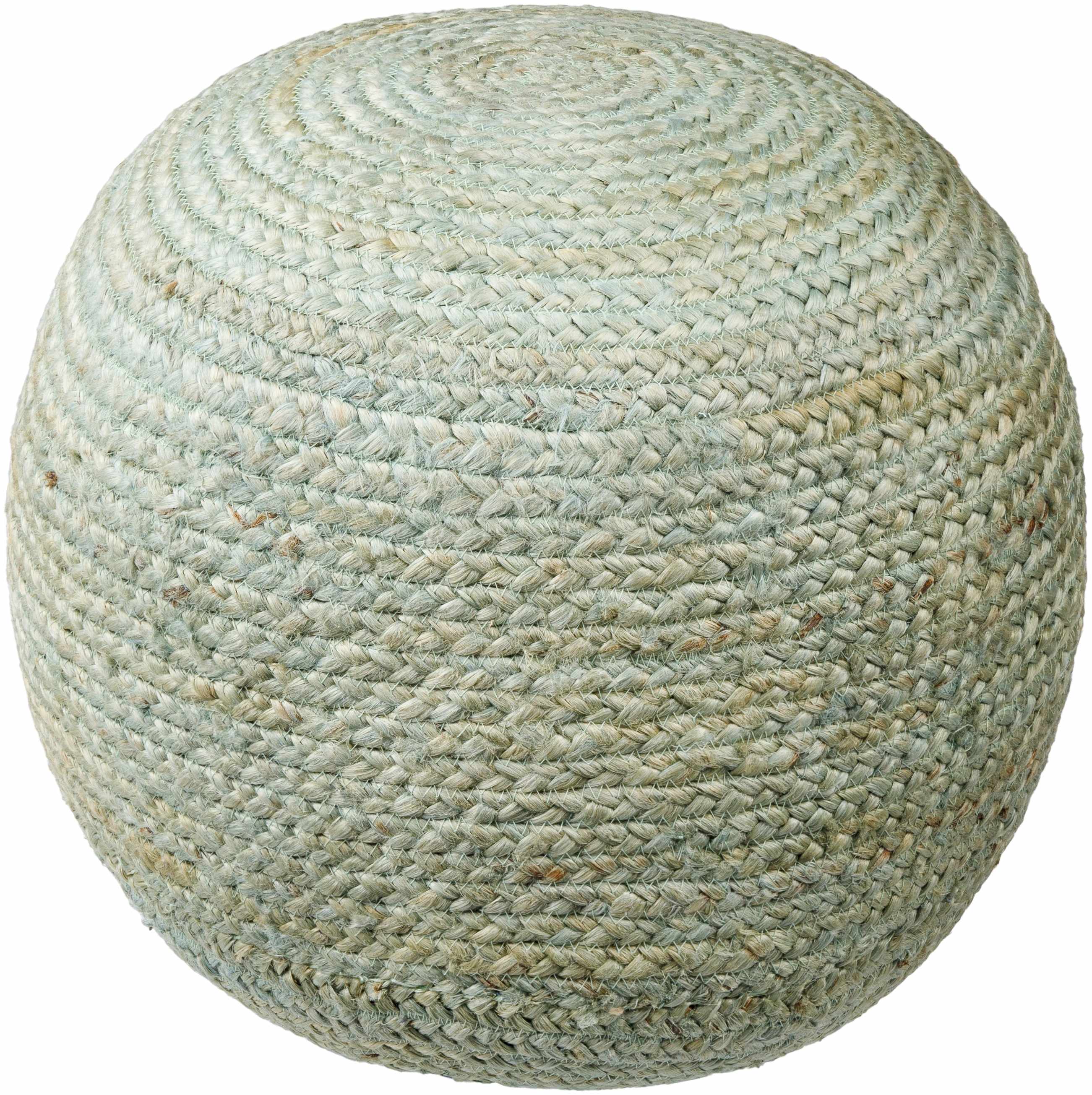 Jenkinjones Knitted Aqua Jute Pouf - Image 8