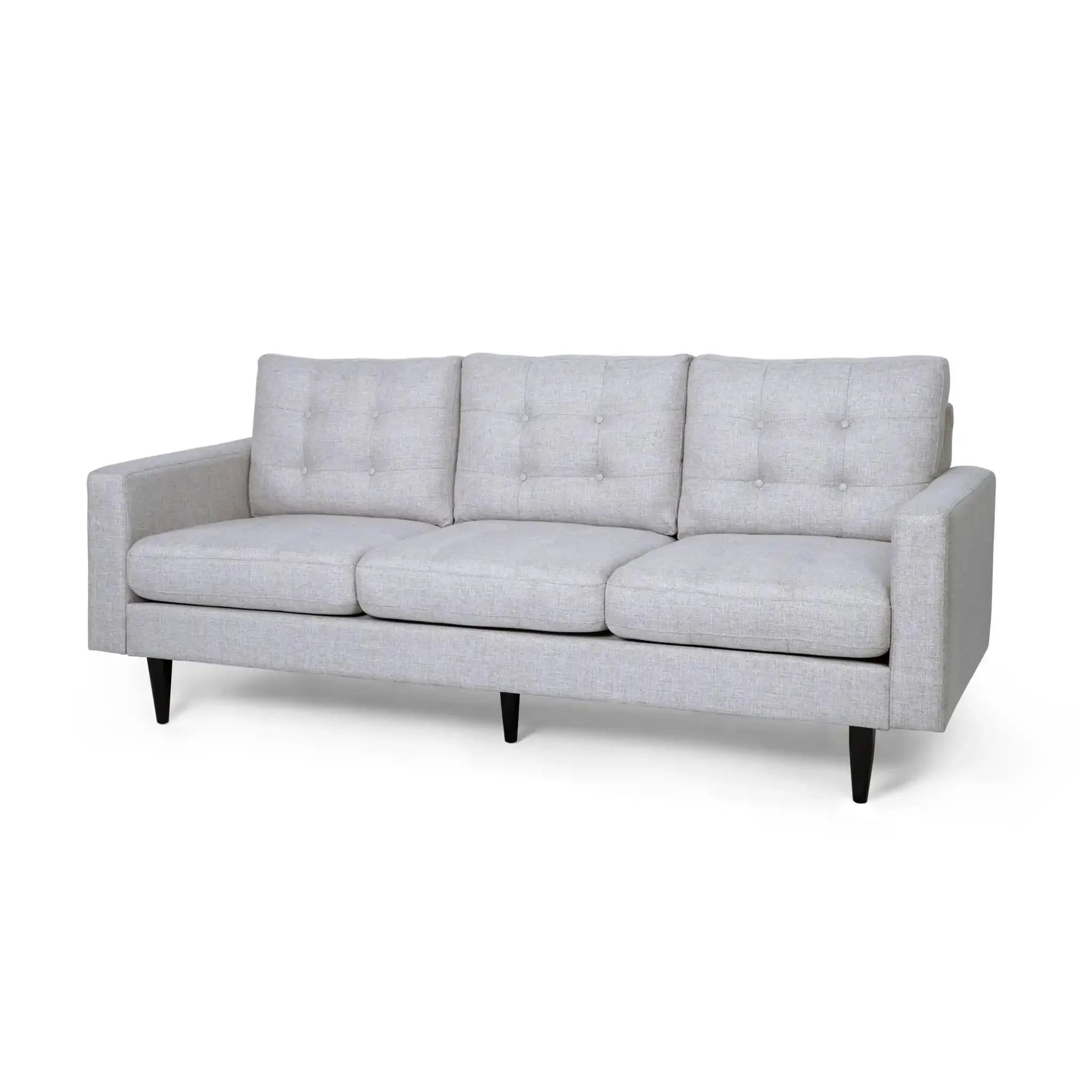 Jenny - Contemporary Tufted Fabric 3 Seater Sofa - Image 10