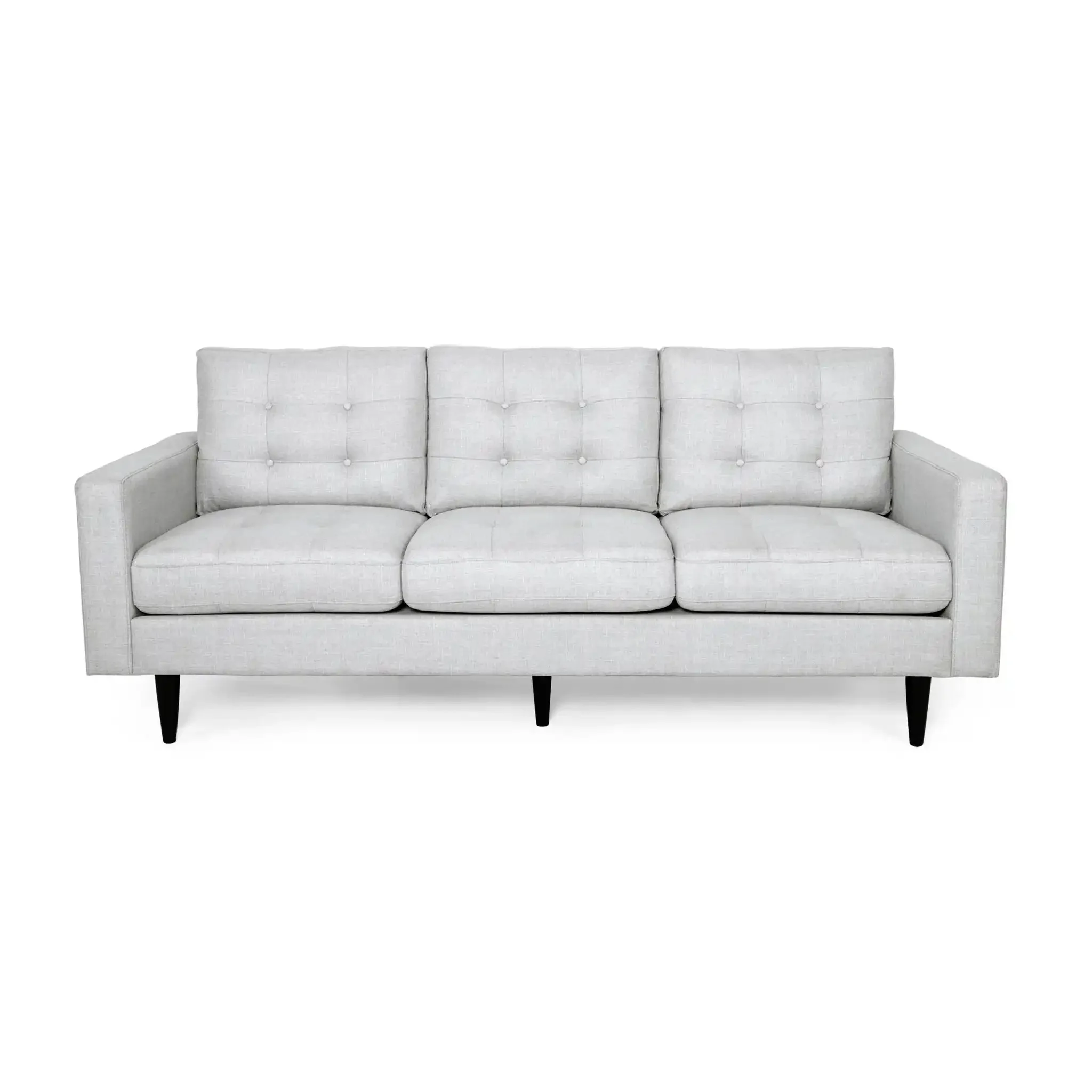 Jenny - Contemporary Tufted Fabric 3 Seater Sofa - Image 2