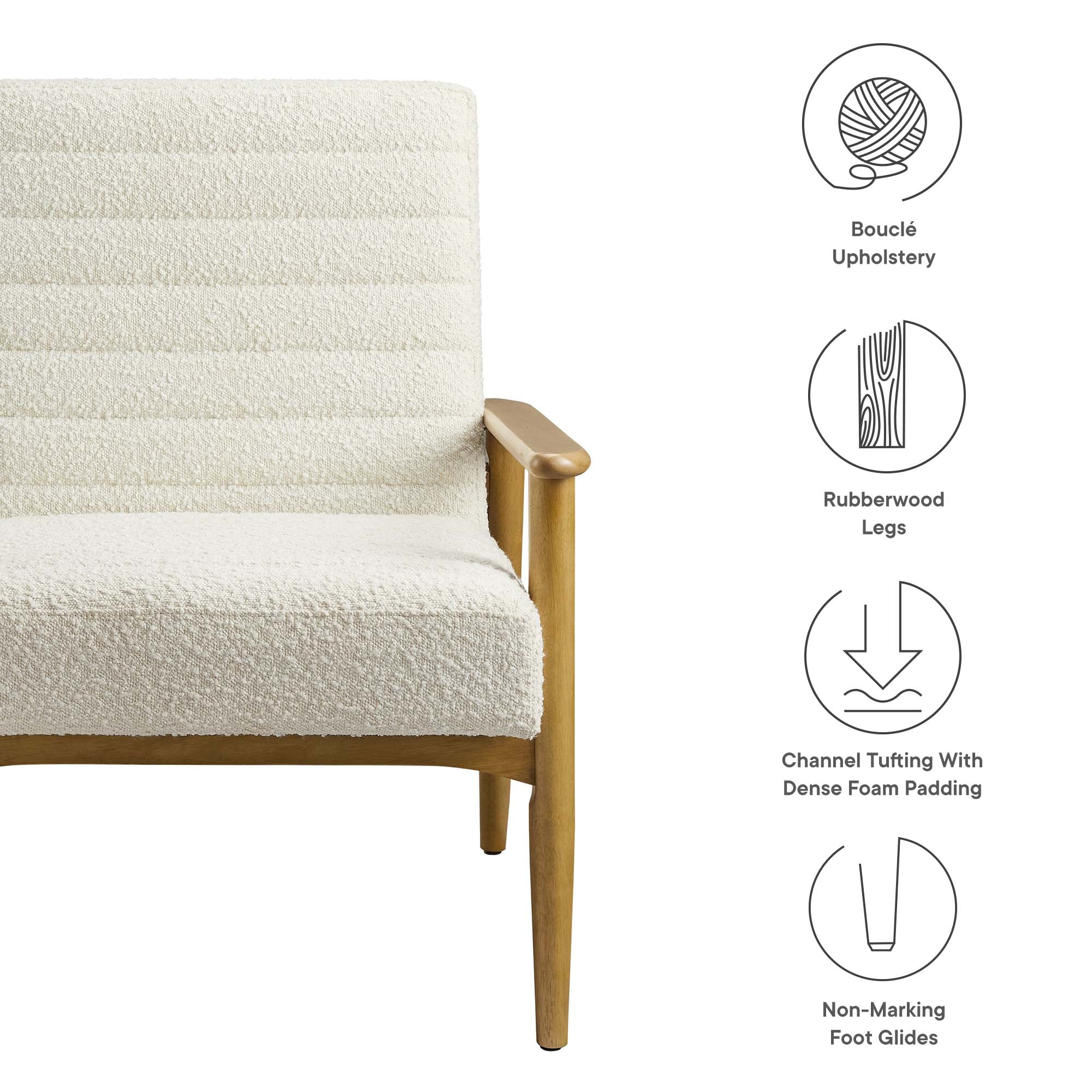 Jensen Boucle Fabric Accent Chair by Modway - Image 13