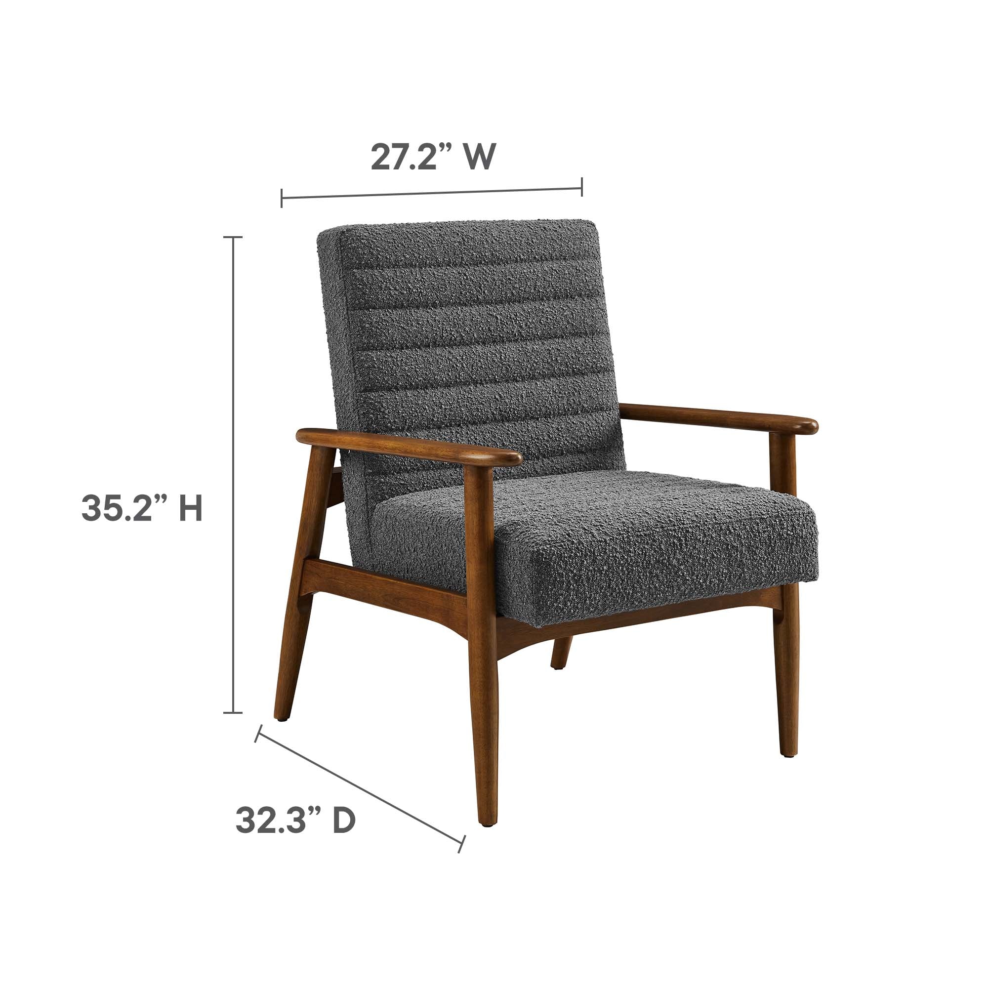 Jensen Boucle Fabric Accent Chair by Modway - Image 3