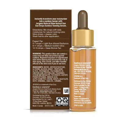 Jergens Natural Glow Instant Sun Drops Tanners 1 fl oz - Image 2