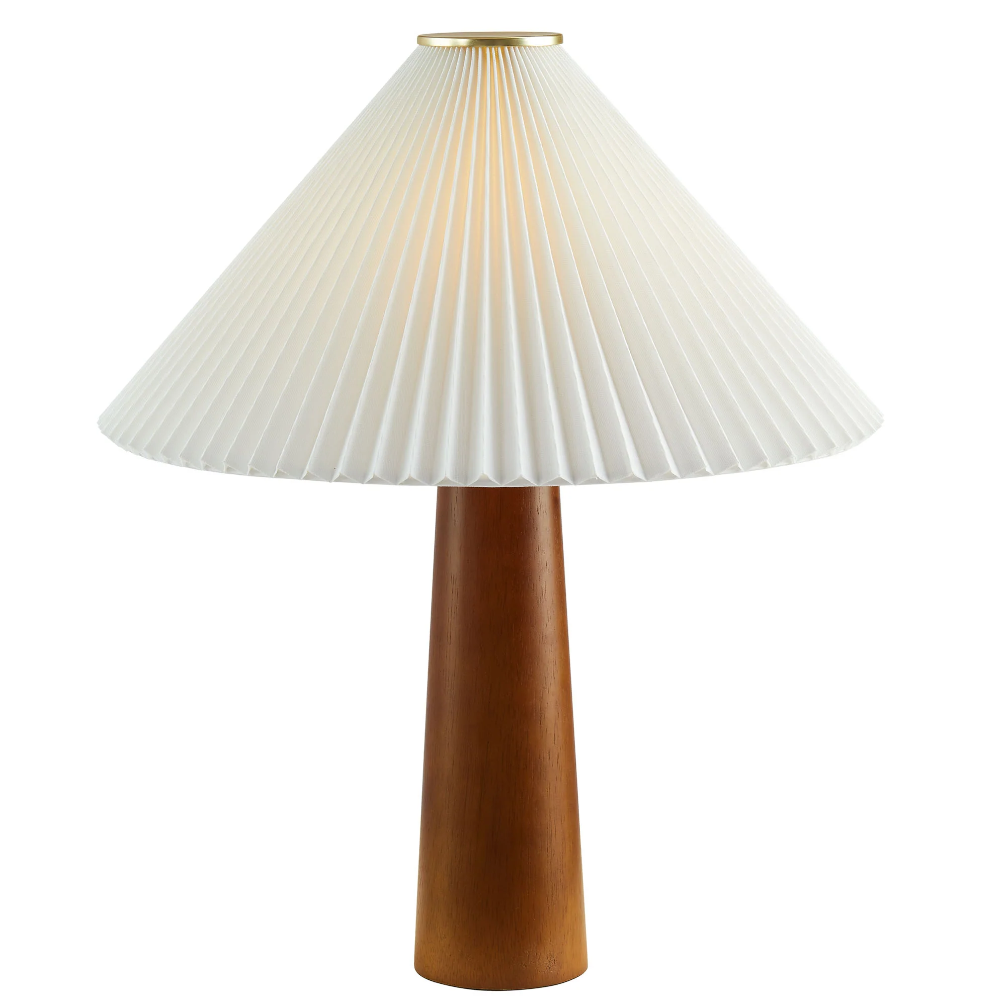 Jessica Wooden Base Table Lamp With Pleated Fabric Shade by Modway - Image 5
