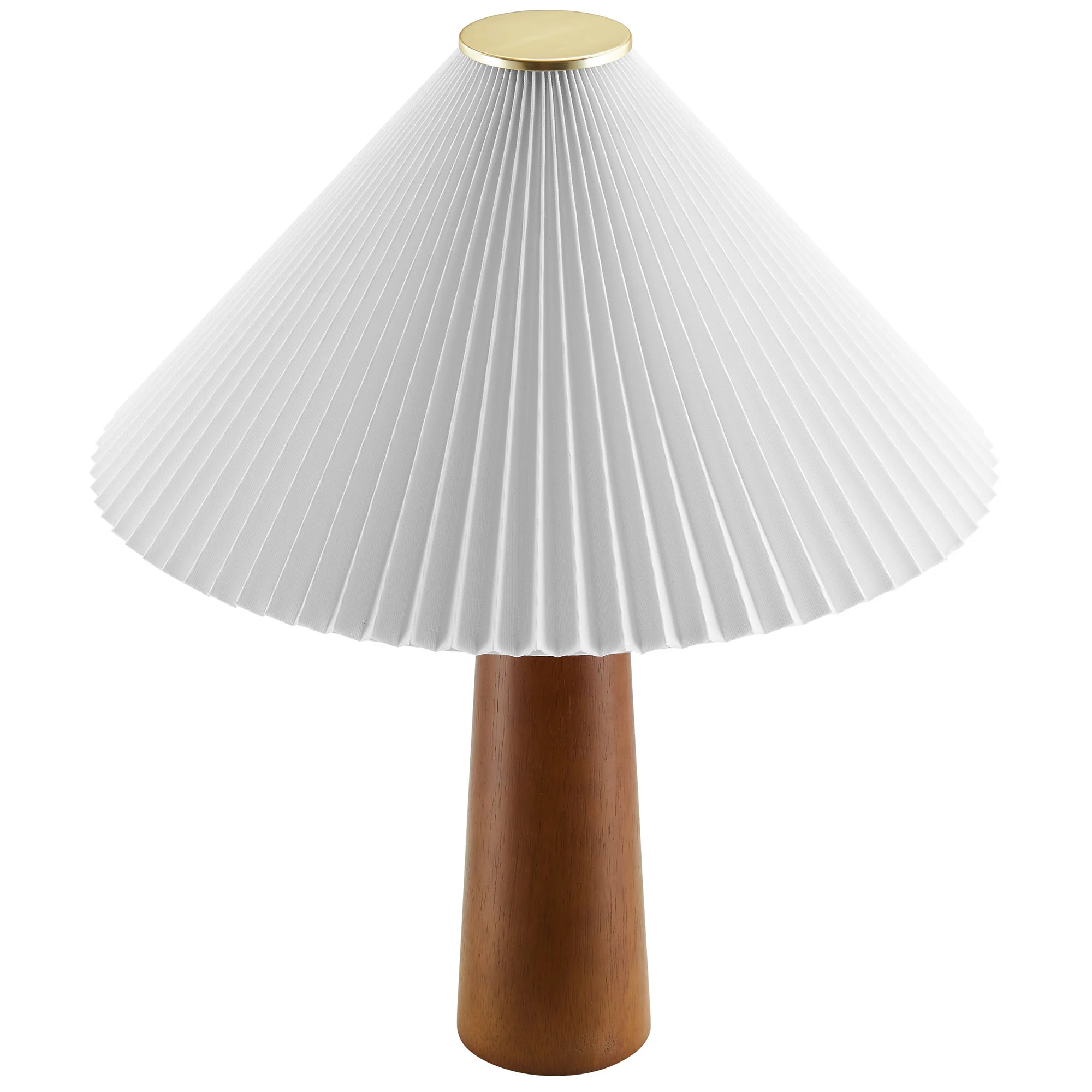 Jessica Wooden Base Table Lamp With Pleated Fabric Shade by Modway - Image 6