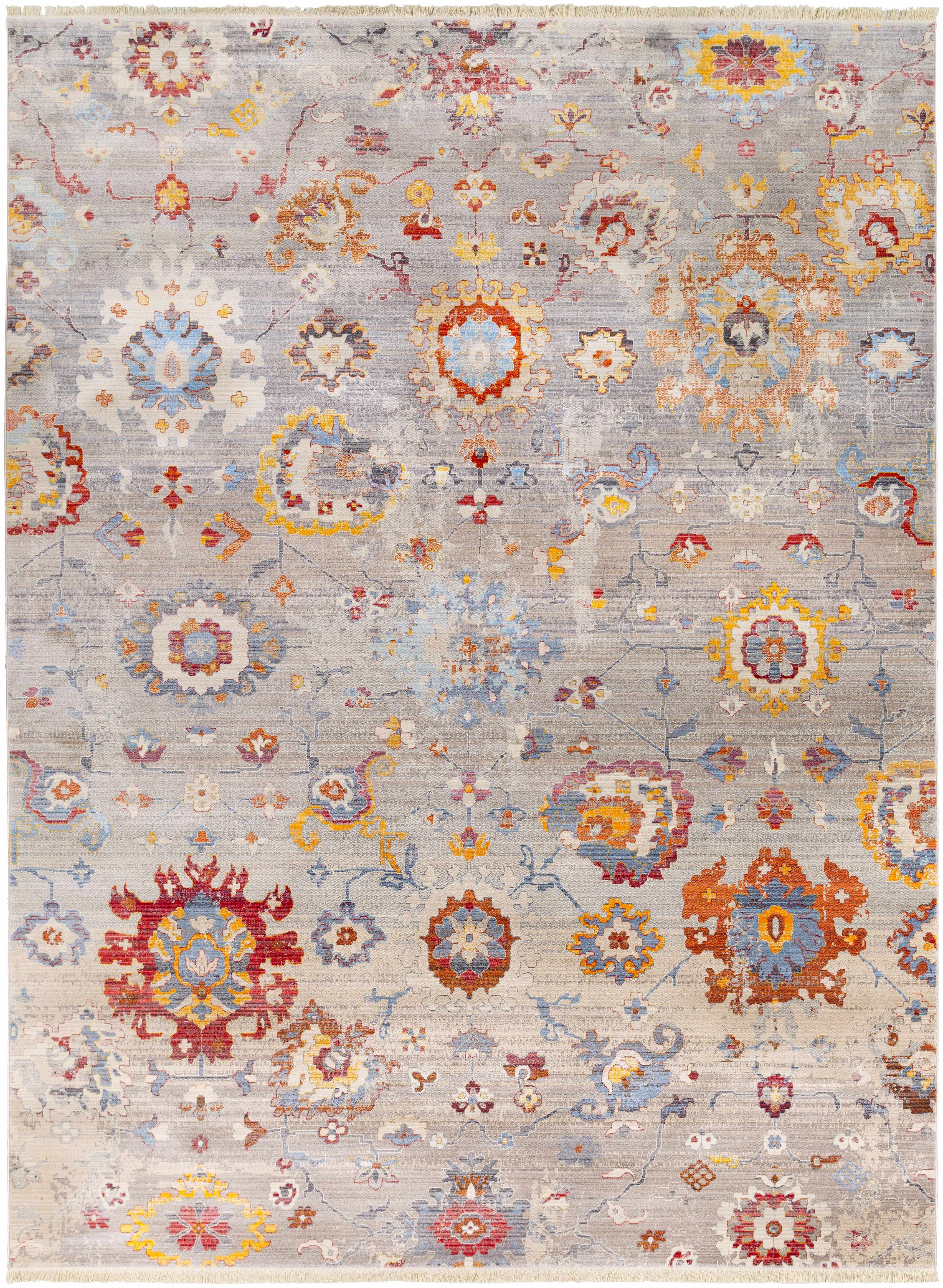 Jetson Floral Rug with Fringes - Clearance - Image 10