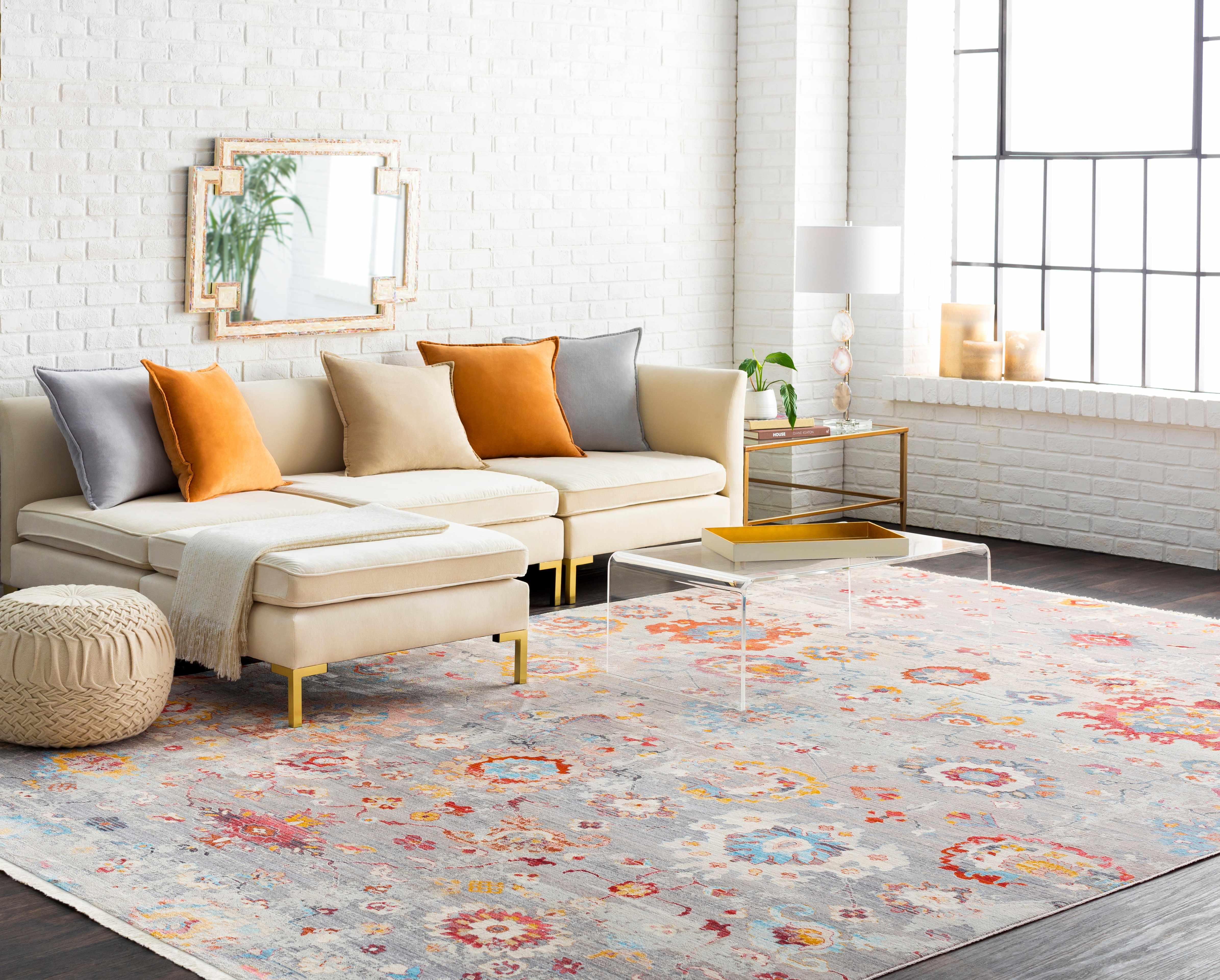 Jetson Floral Rug with Fringes - Clearance - Image 6
