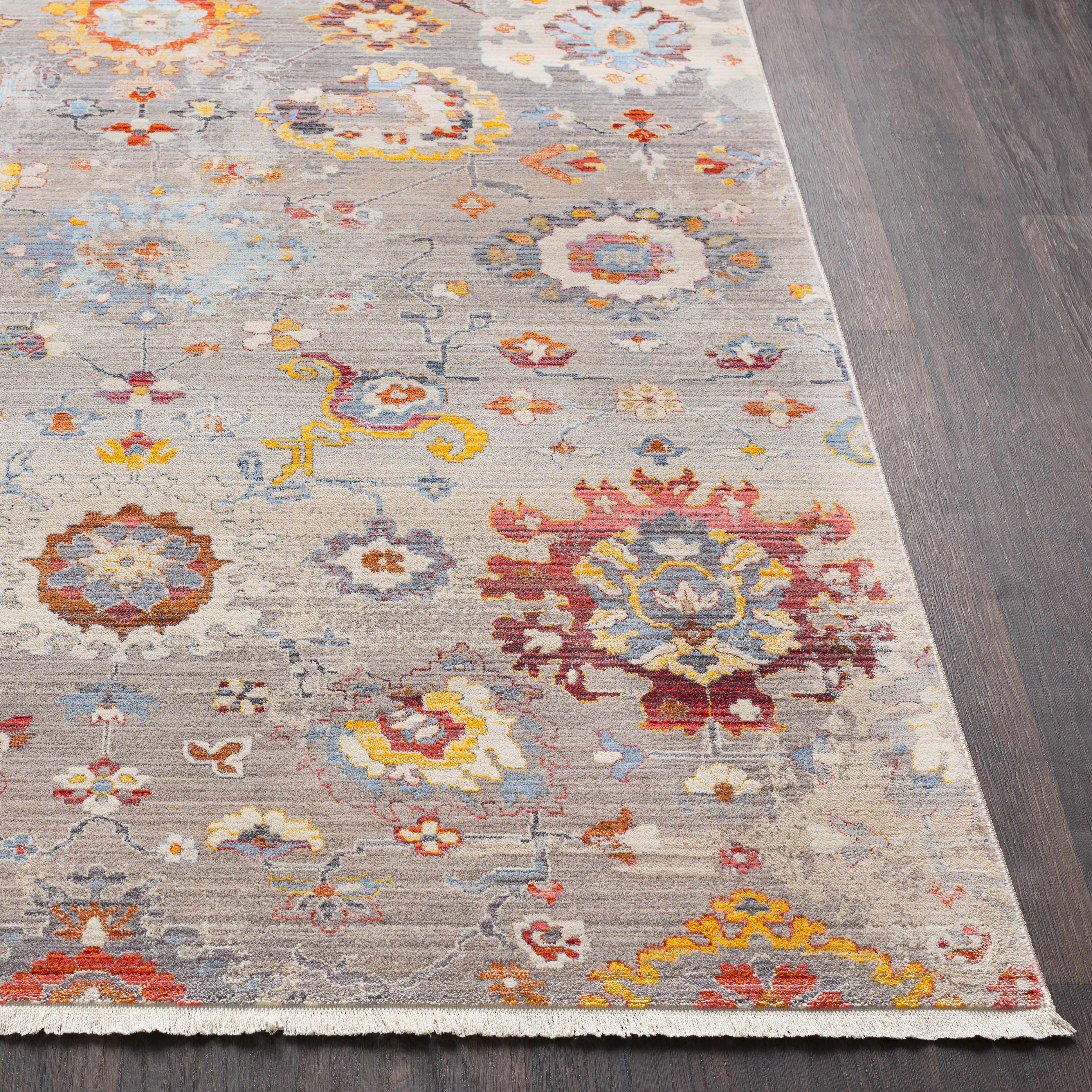 Jetson Floral Rug with Fringes - Clearance - Image 8